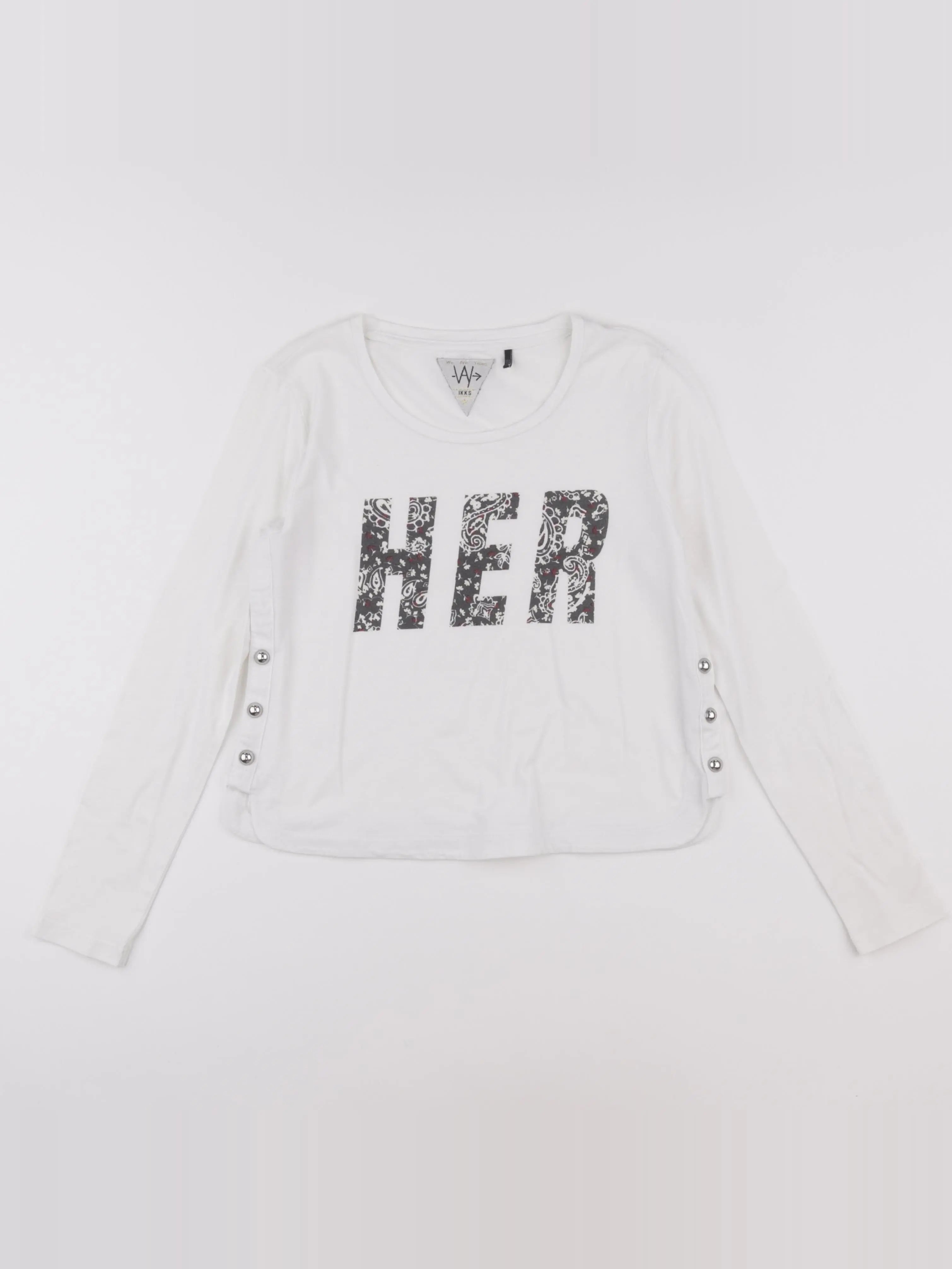 IKKS - tee-shirt blanc - 10 ans