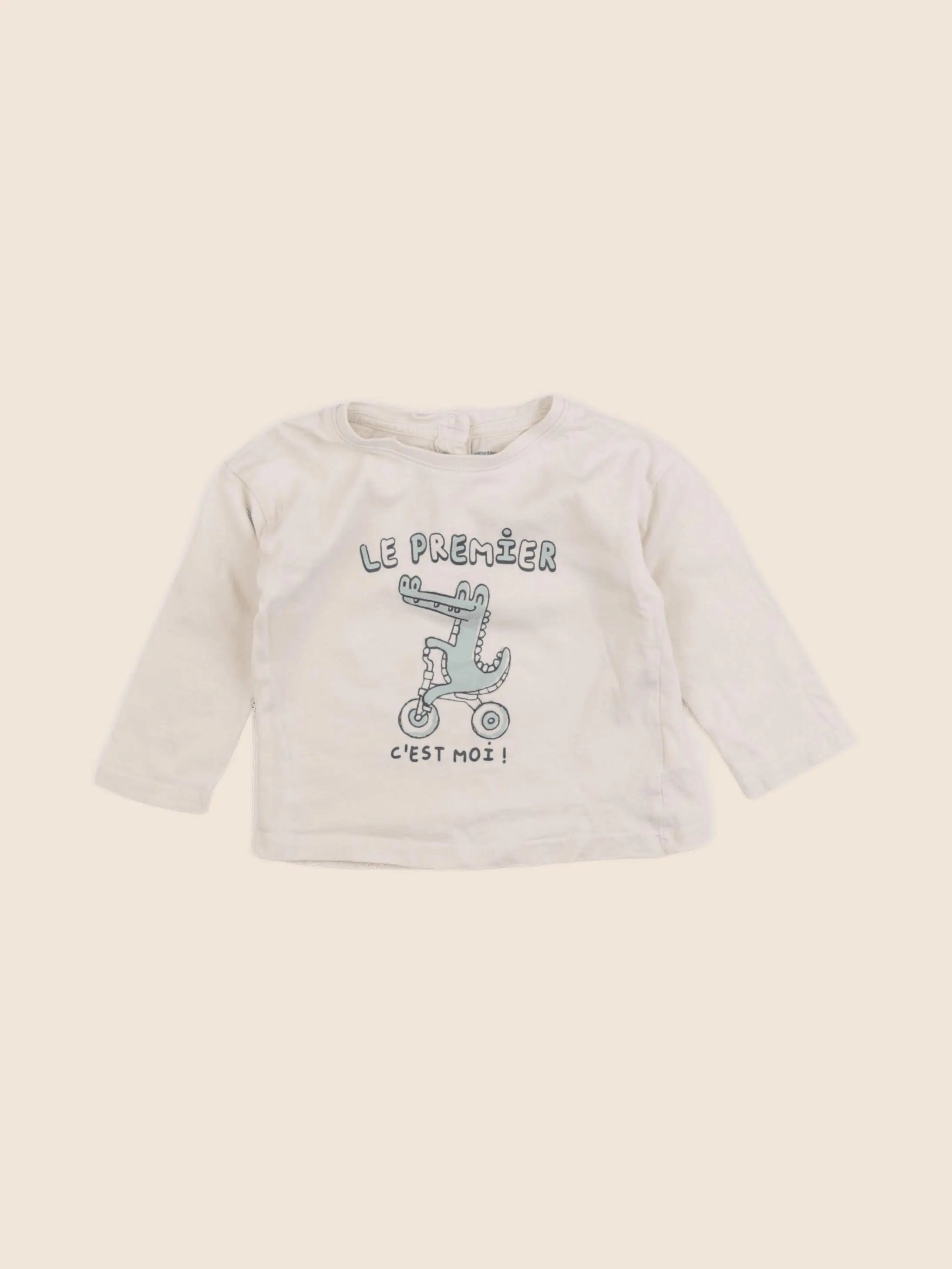 Vertbaudet - tee-shirt beige - 18 mois
