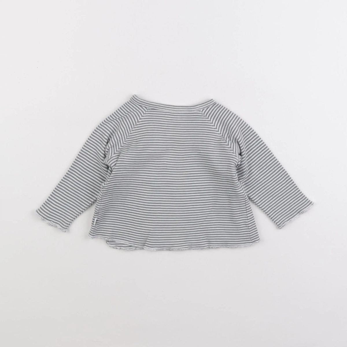 Vertbaudet - tee-shirt blanc, bleu - 12 mois