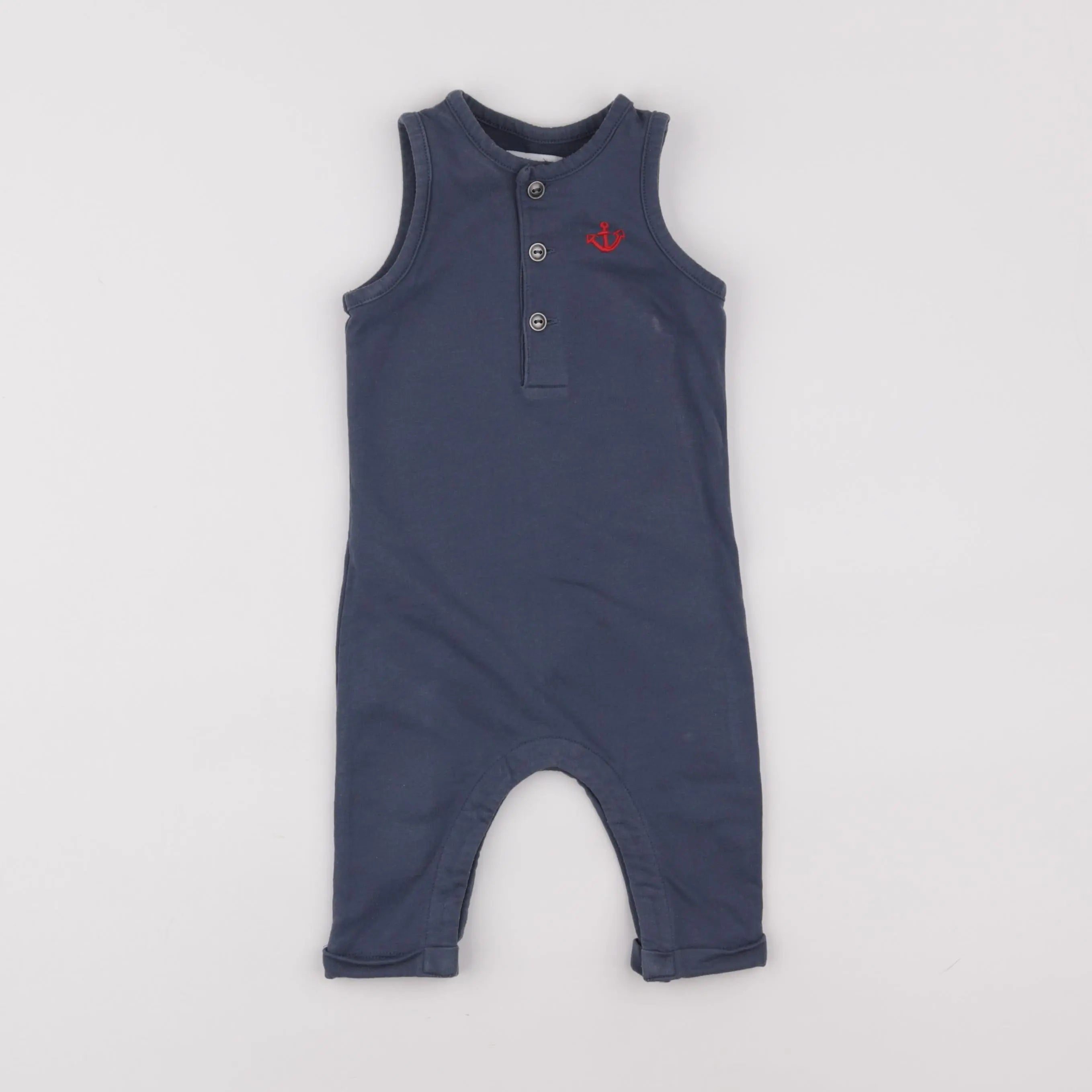 Vertbaudet - combinaison bleu - 6 mois