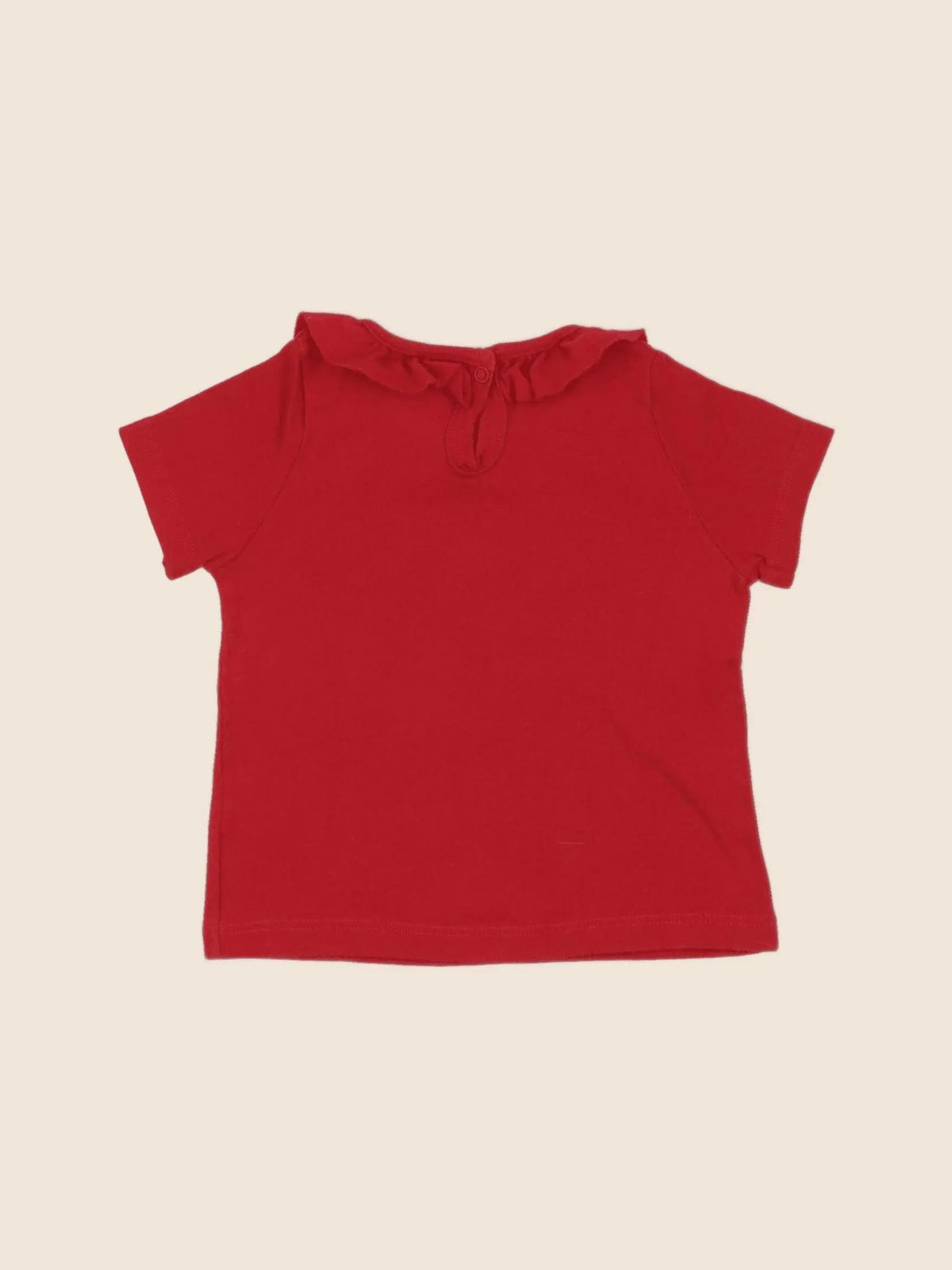 Petit Bateau - tee-shirt rouge - 12 mois