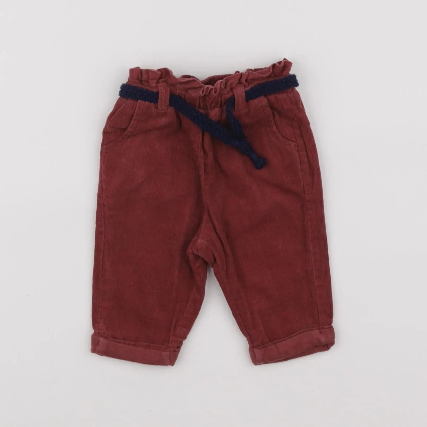 Vertbaudet - pantalon rouge - 3 mois