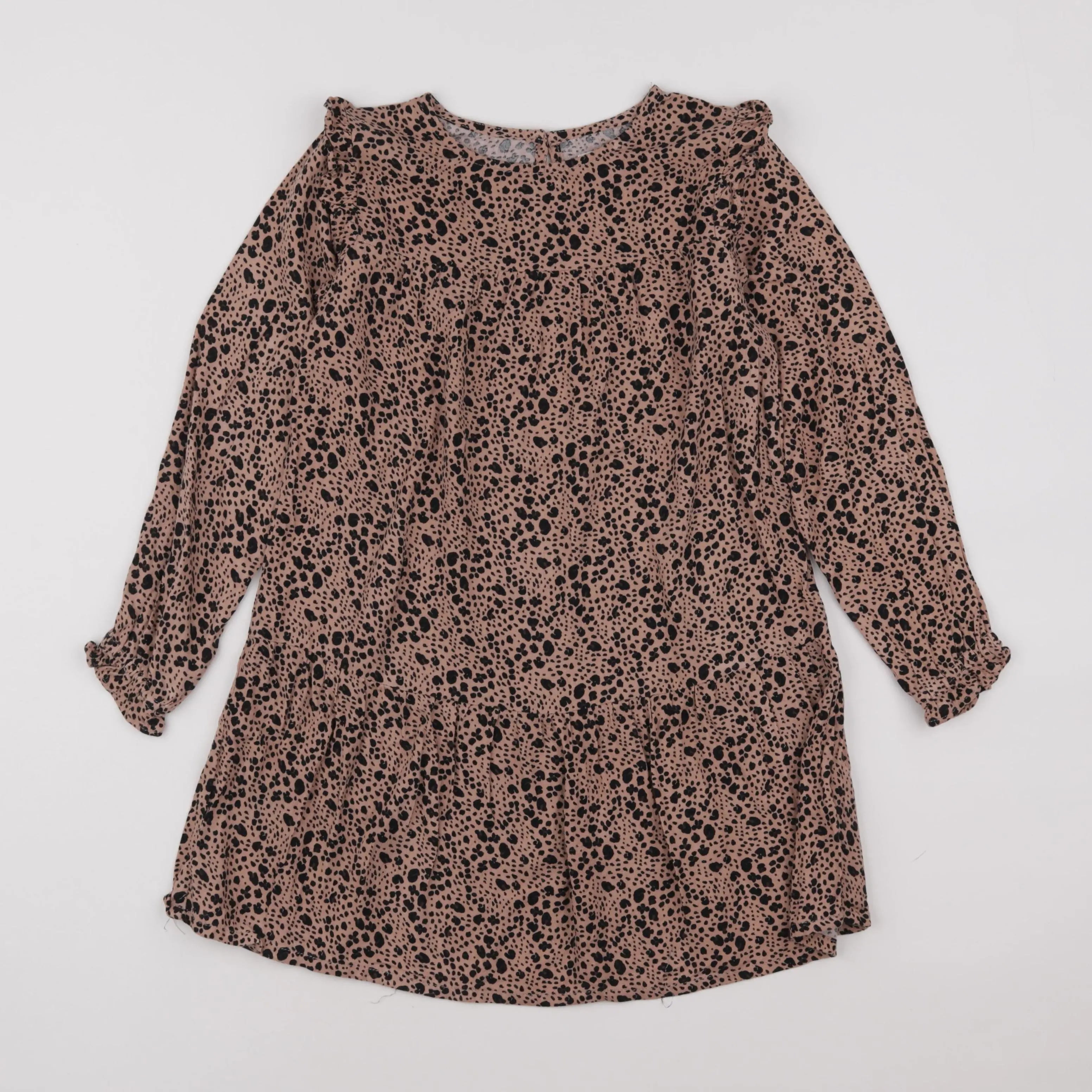 Vertbaudet - robe marron, noir - 8 ans