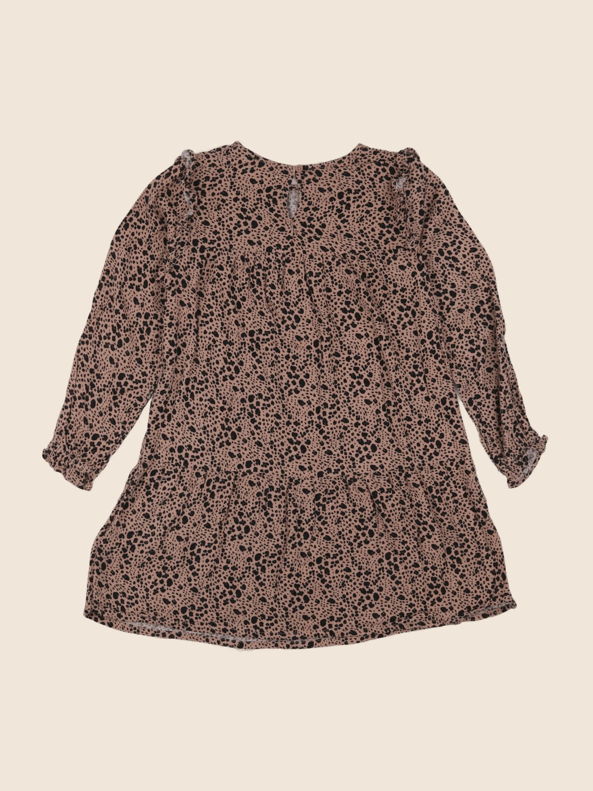 Vertbaudet - robe marron, noir - 8 ans