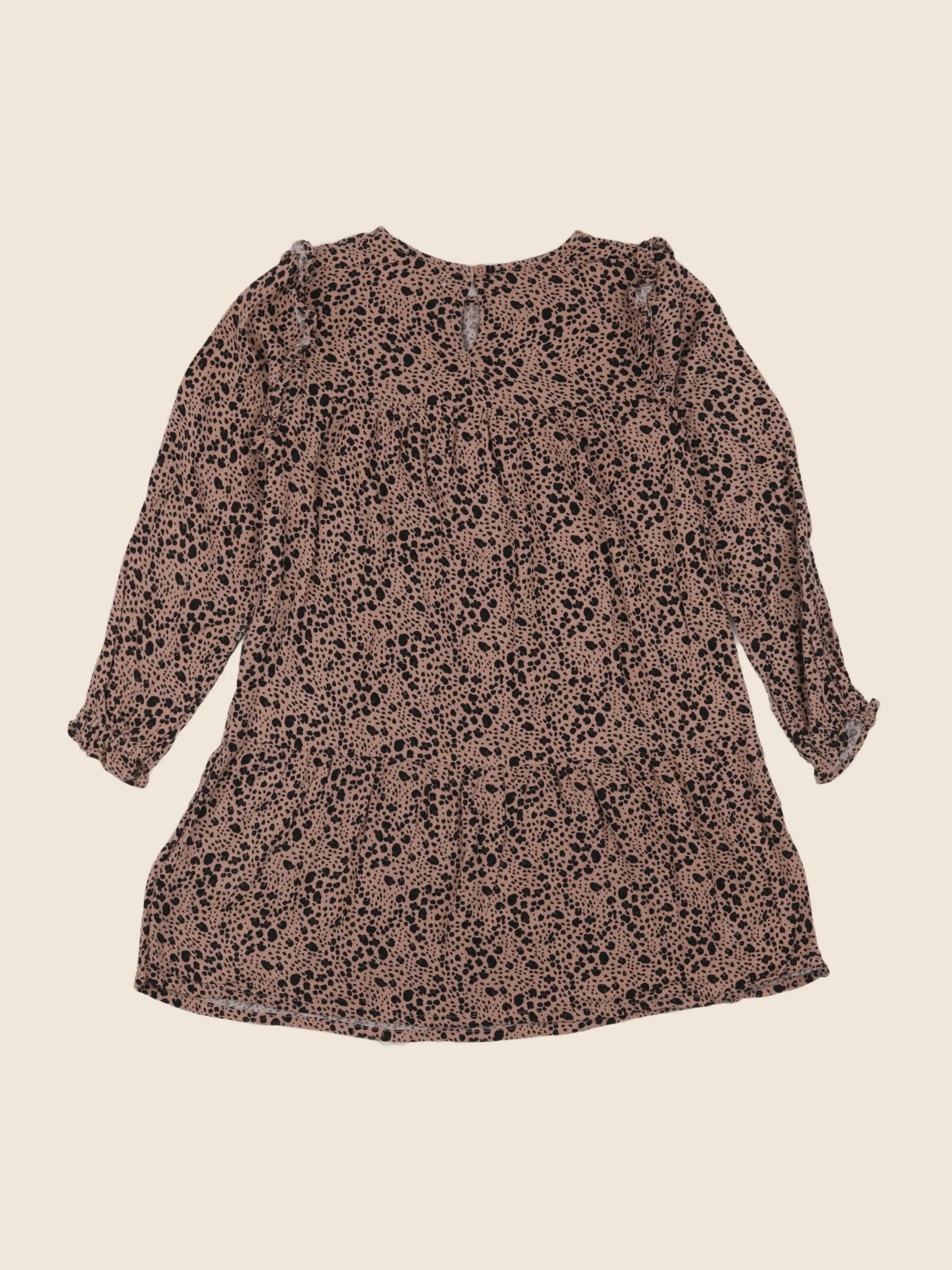 Vertbaudet - robe marron, noir - 8 ans