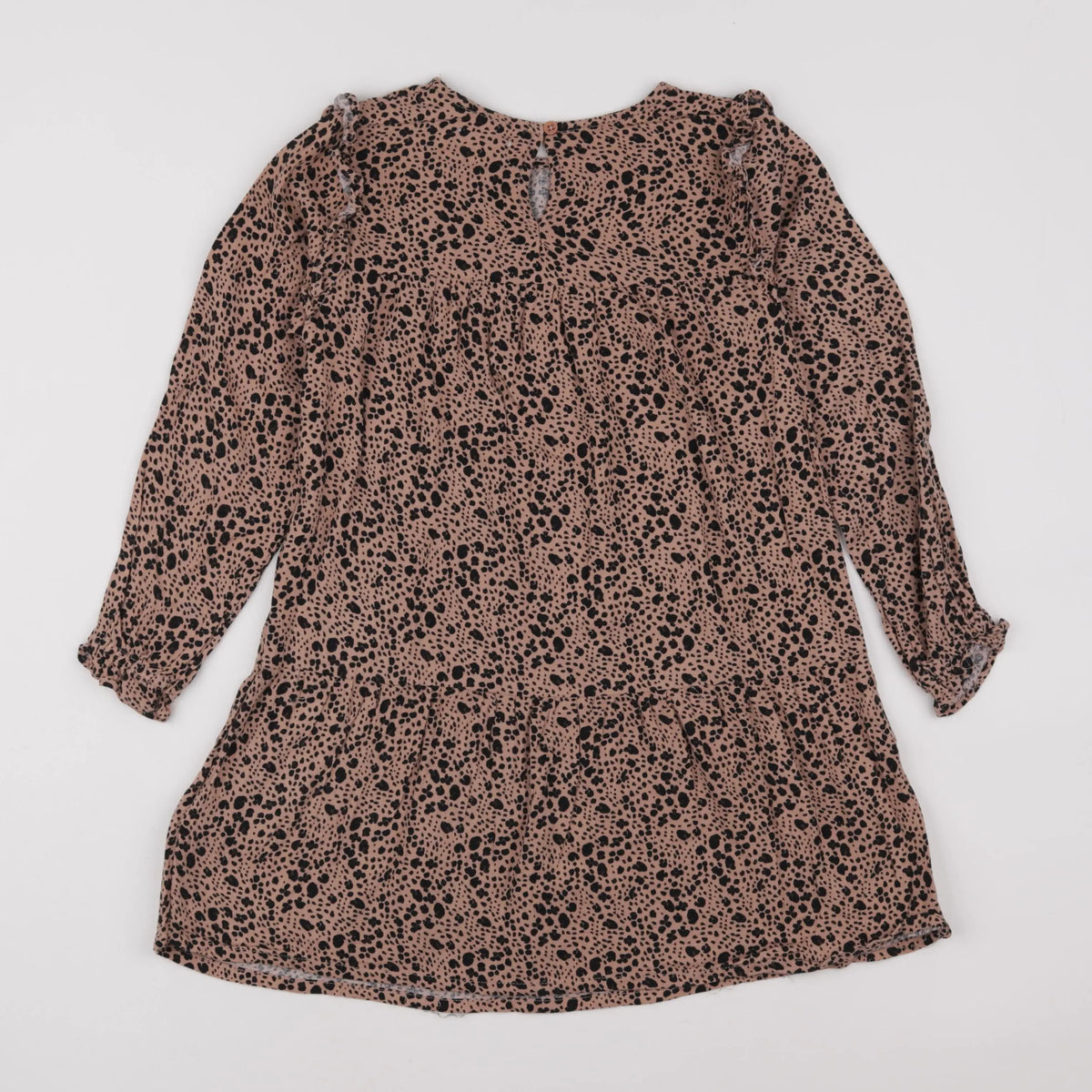 Vertbaudet - robe marron, noir - 8 ans