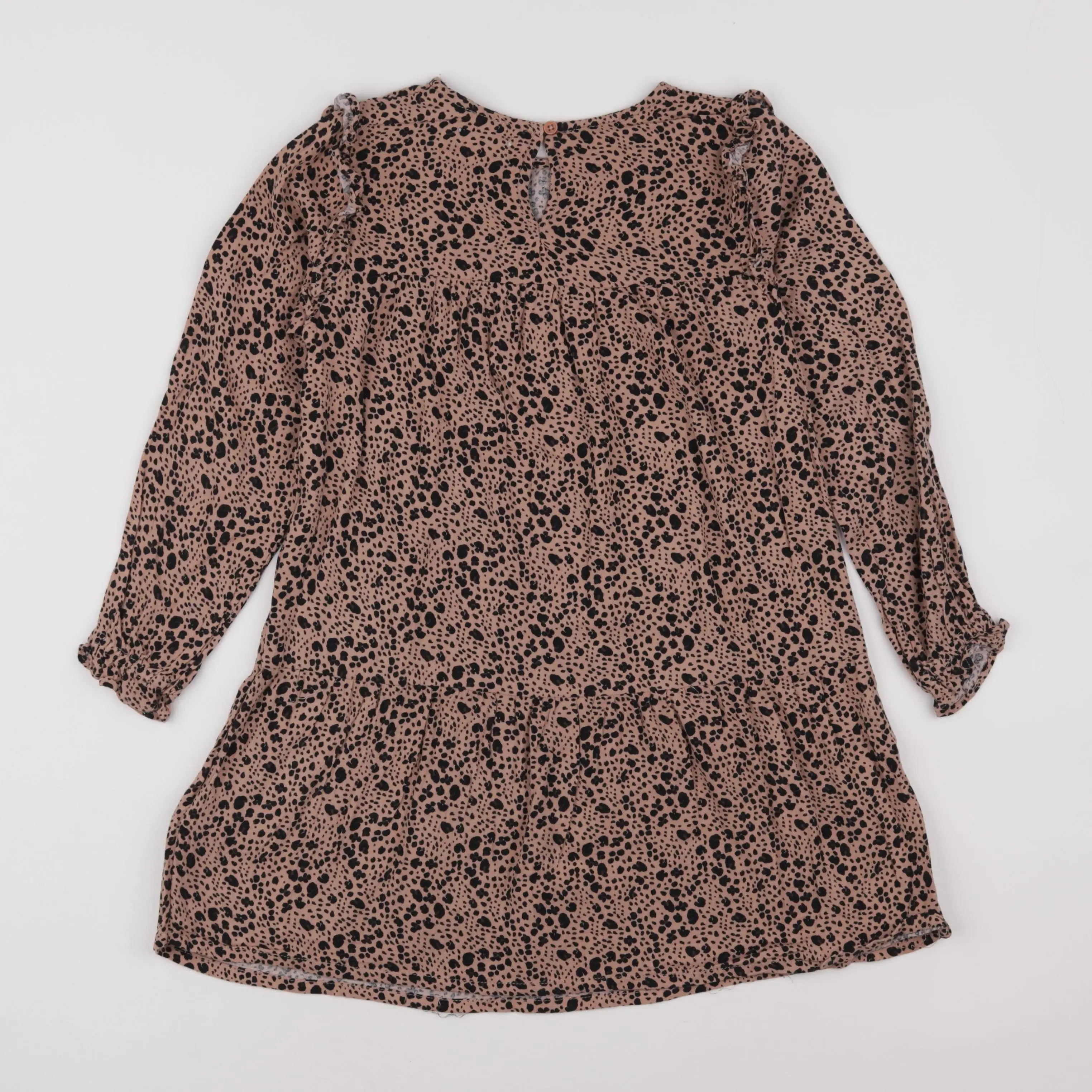 Vertbaudet - robe marron, noir - 8 ans