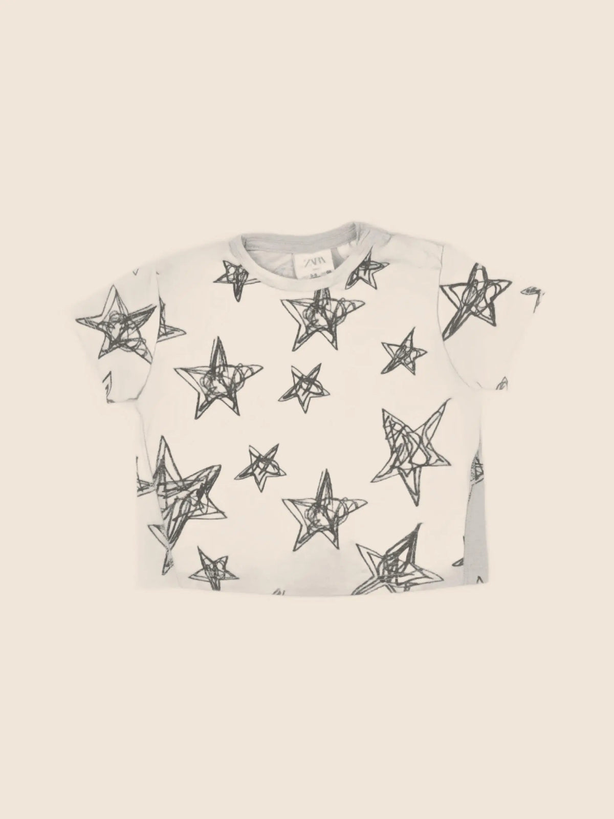 Zara - tee-shirt beige - 3/6 mois