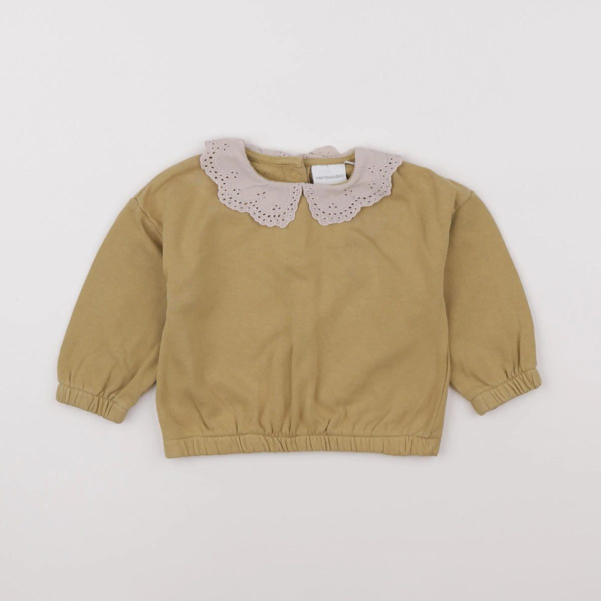 Vertbaudet - sweat jaune - 18 mois