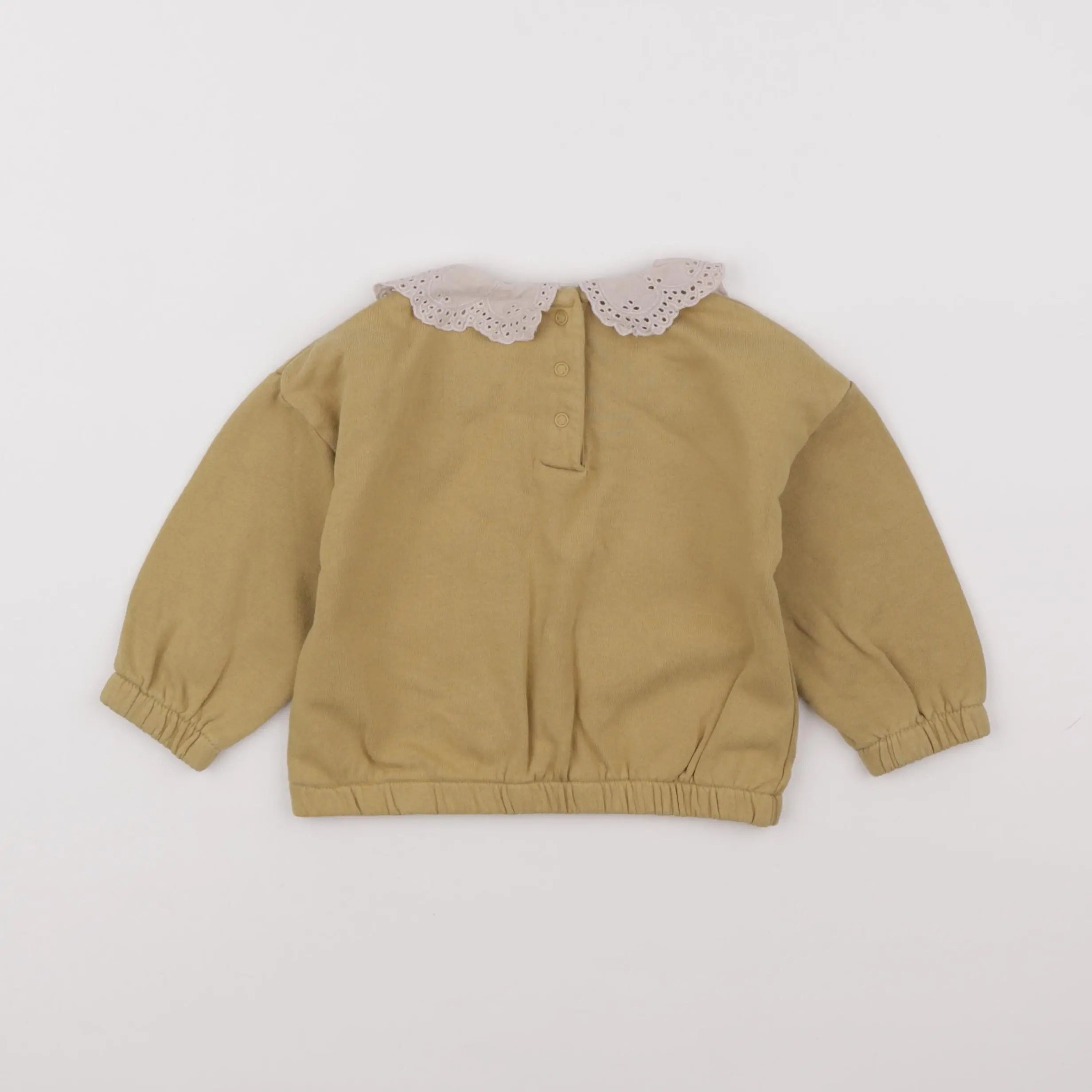 Vertbaudet - sweat jaune - 18 mois