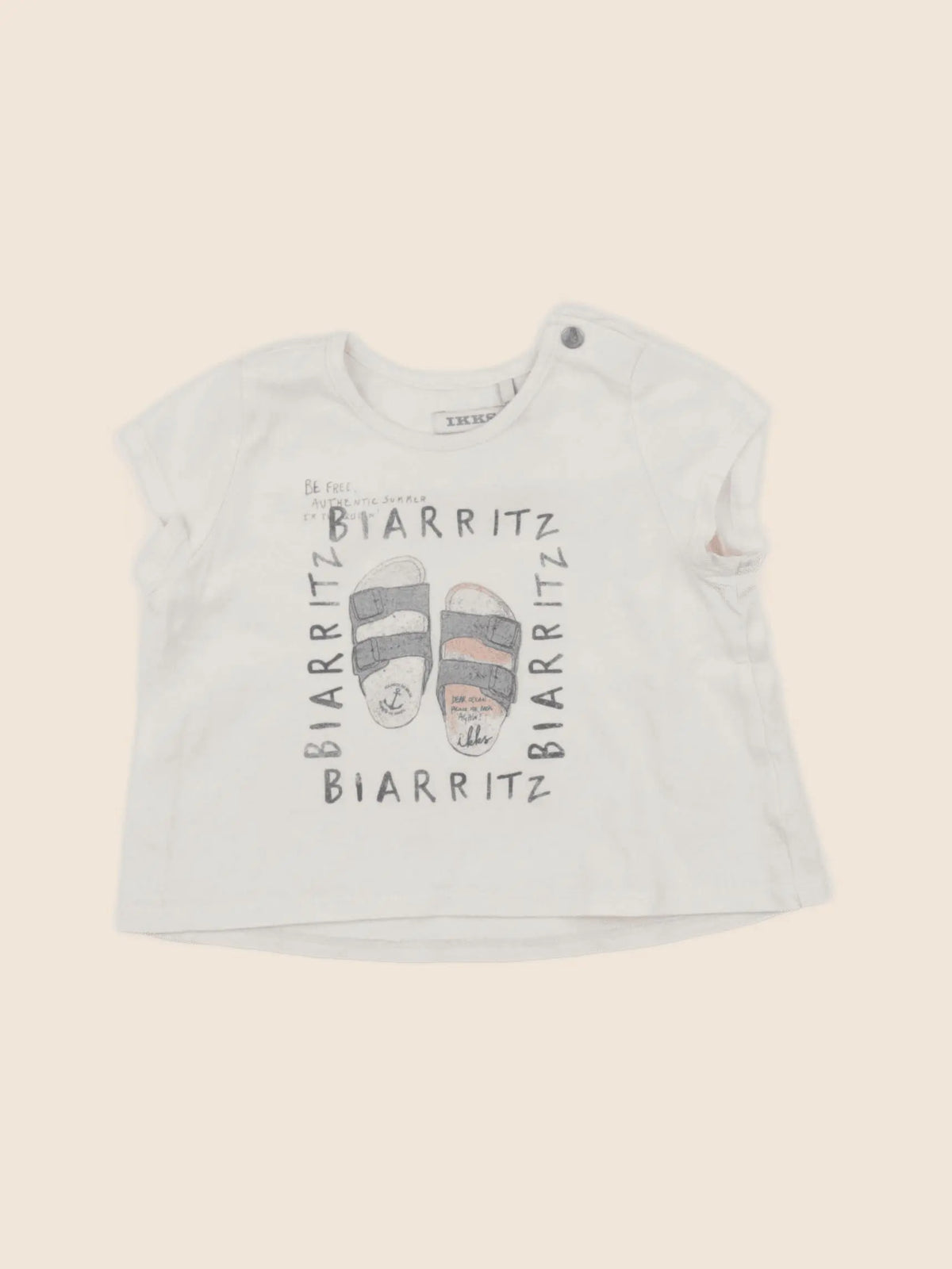 IKKS - tee-shirt beige - 12 mois