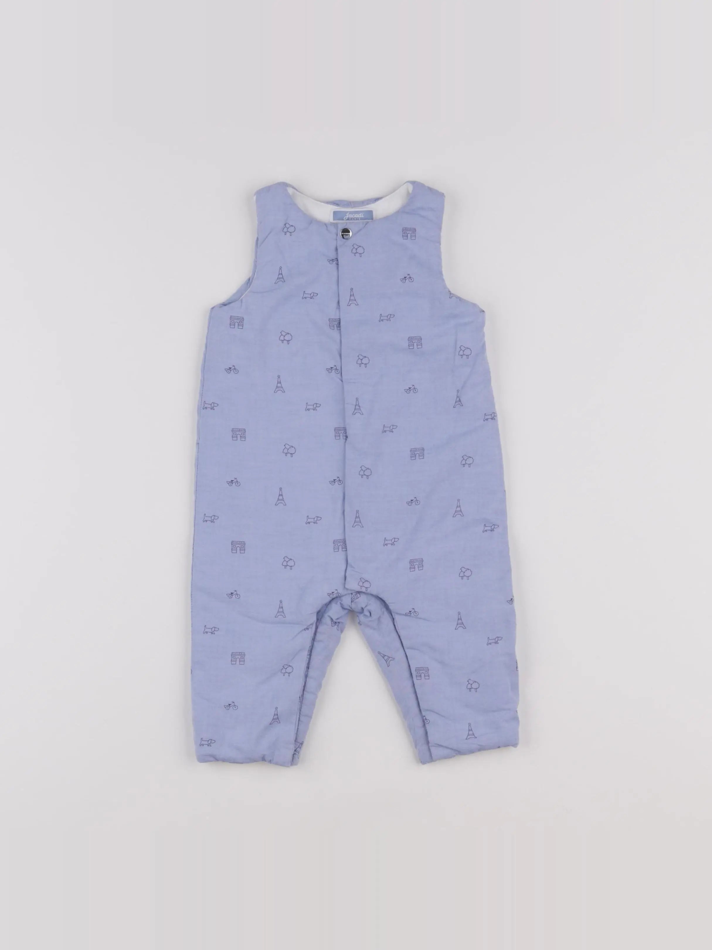 Jacadi - combinaison doublé bleu - 6 mois