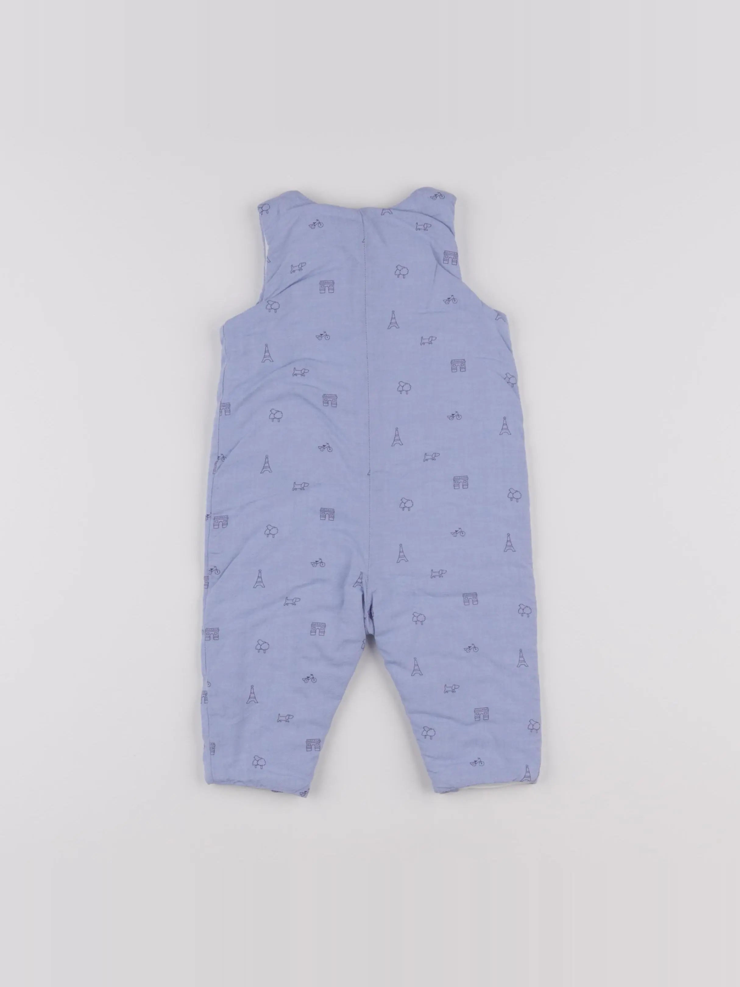 Jacadi - combinaison doublé bleu - 6 mois
