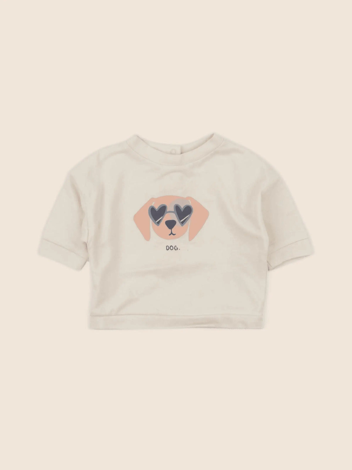 Vertbaudet - sweat beige - 3 mois
