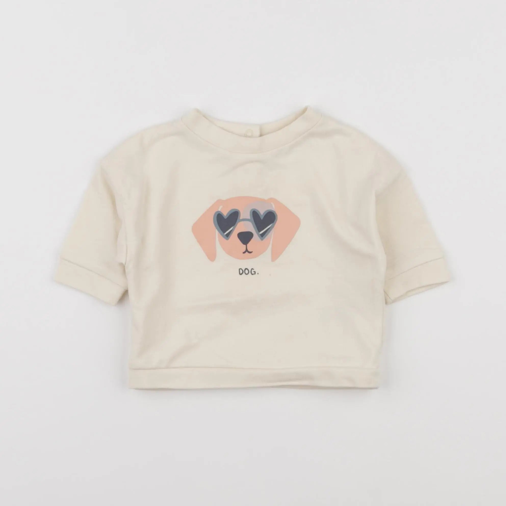 Vertbaudet - sweat beige - 3 mois