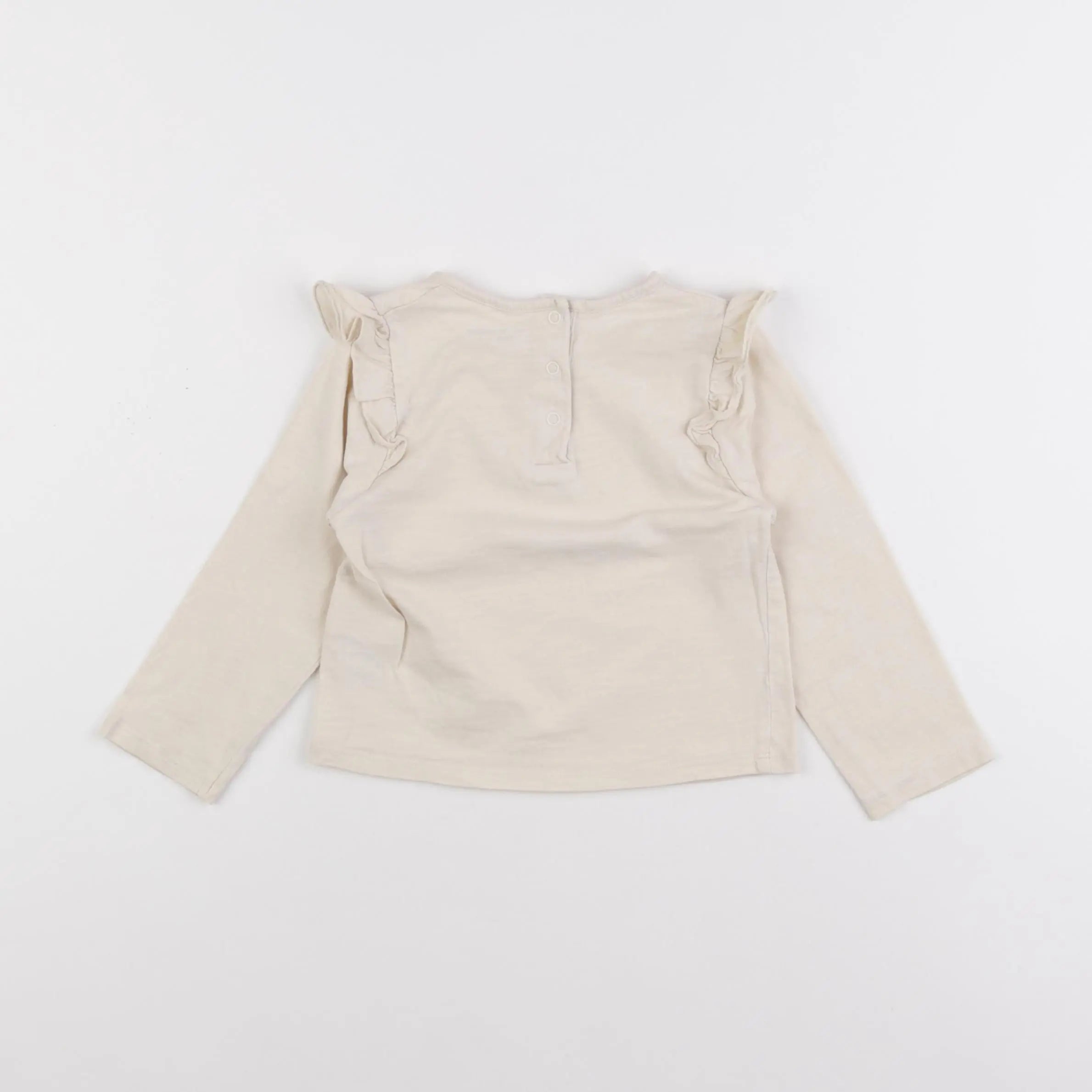 Vertbaudet - tee-shirt beige - 24 mois