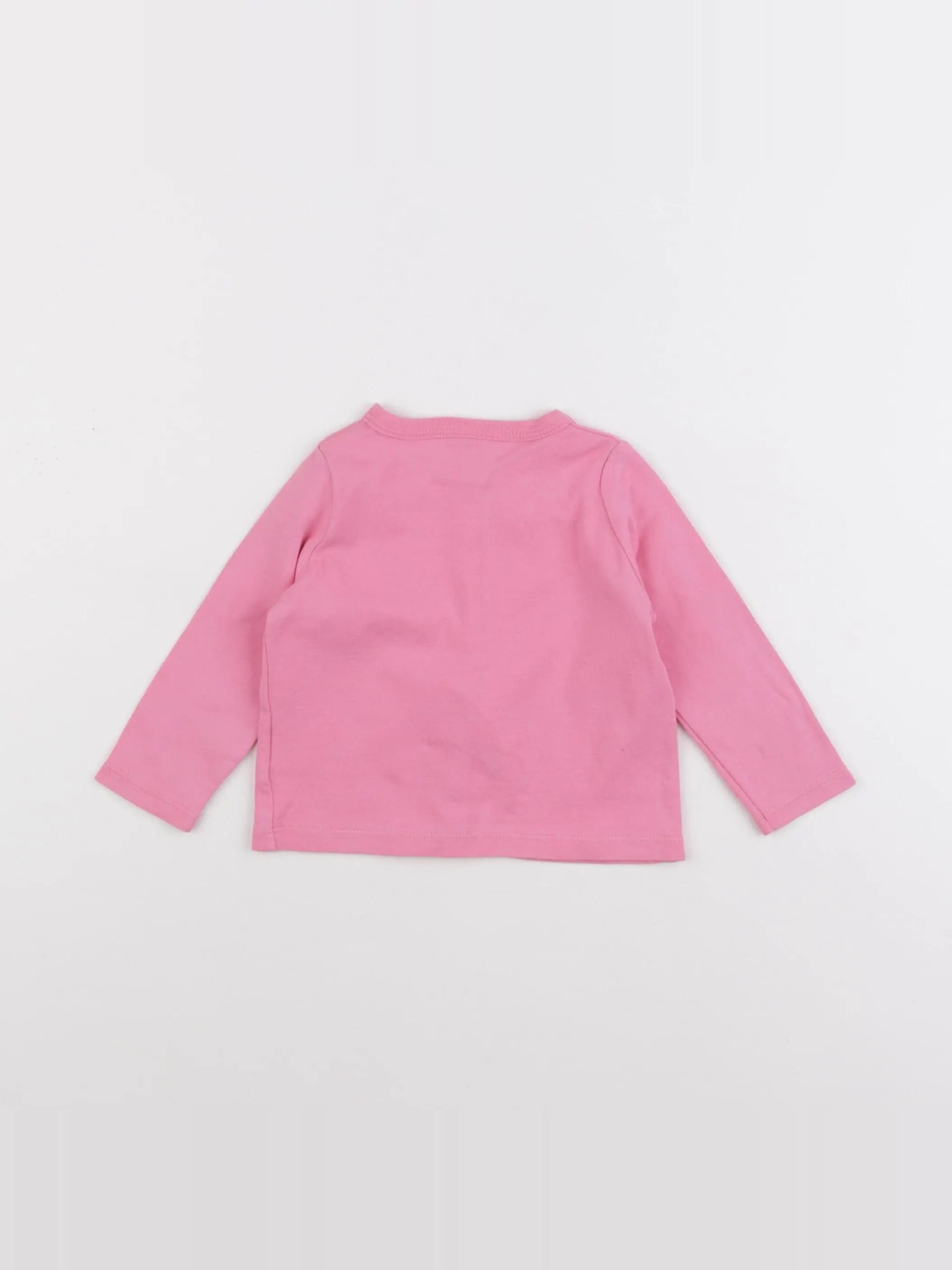 Petit Bateau - tee-shirt rose - 12 mois