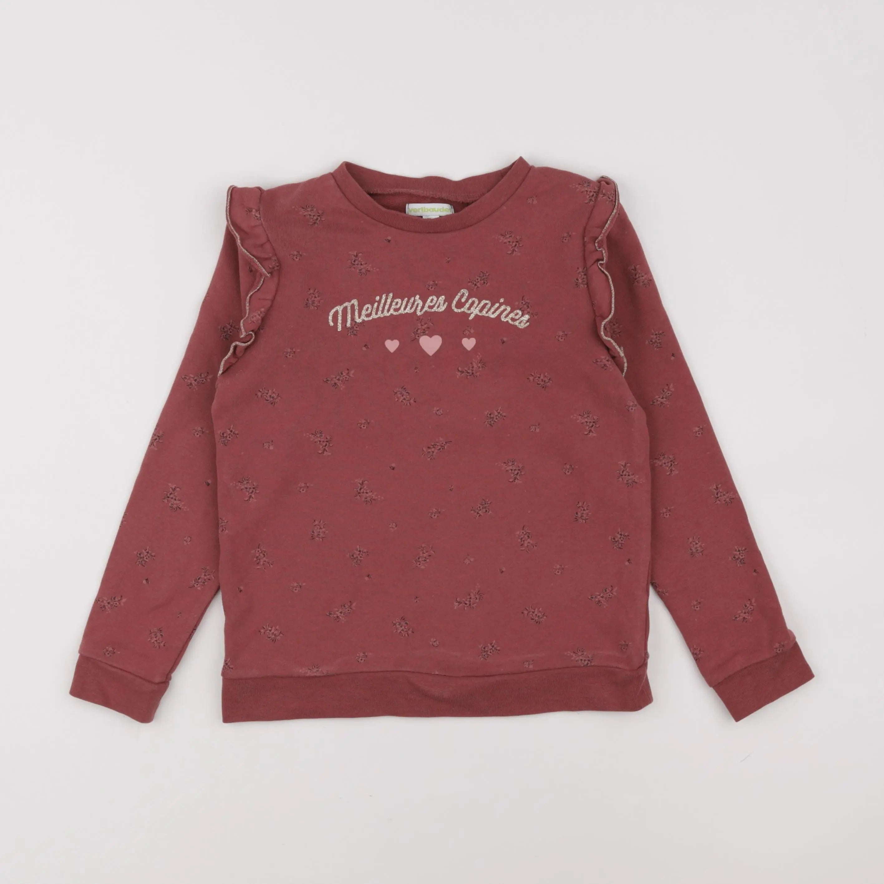 Vertbaudet - sweat rose - 8 ans