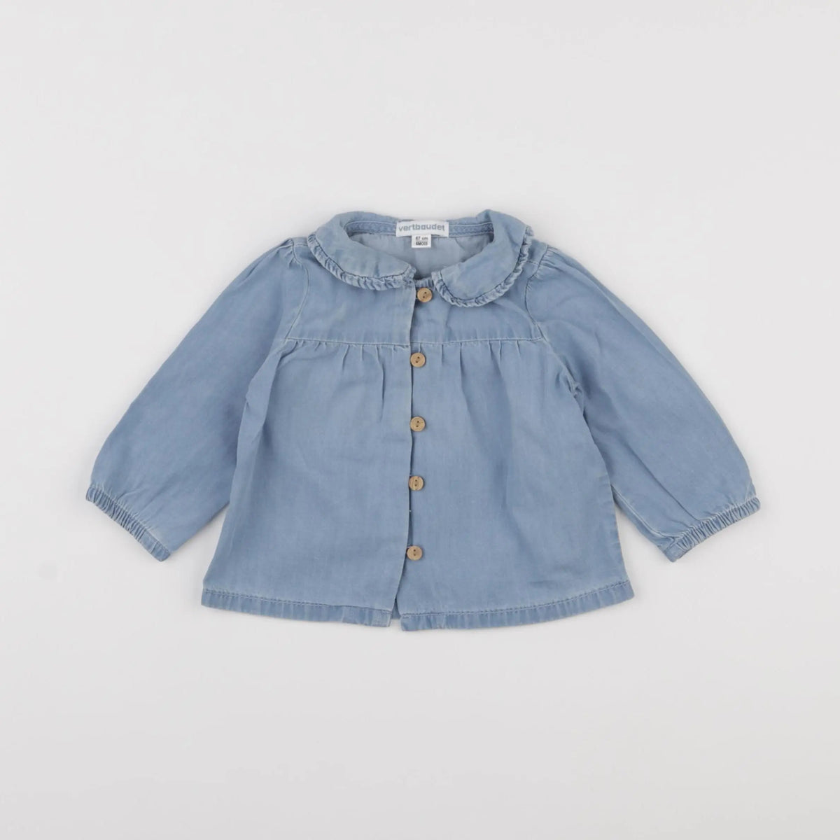 Vertbaudet - blouse bleu - 6 mois