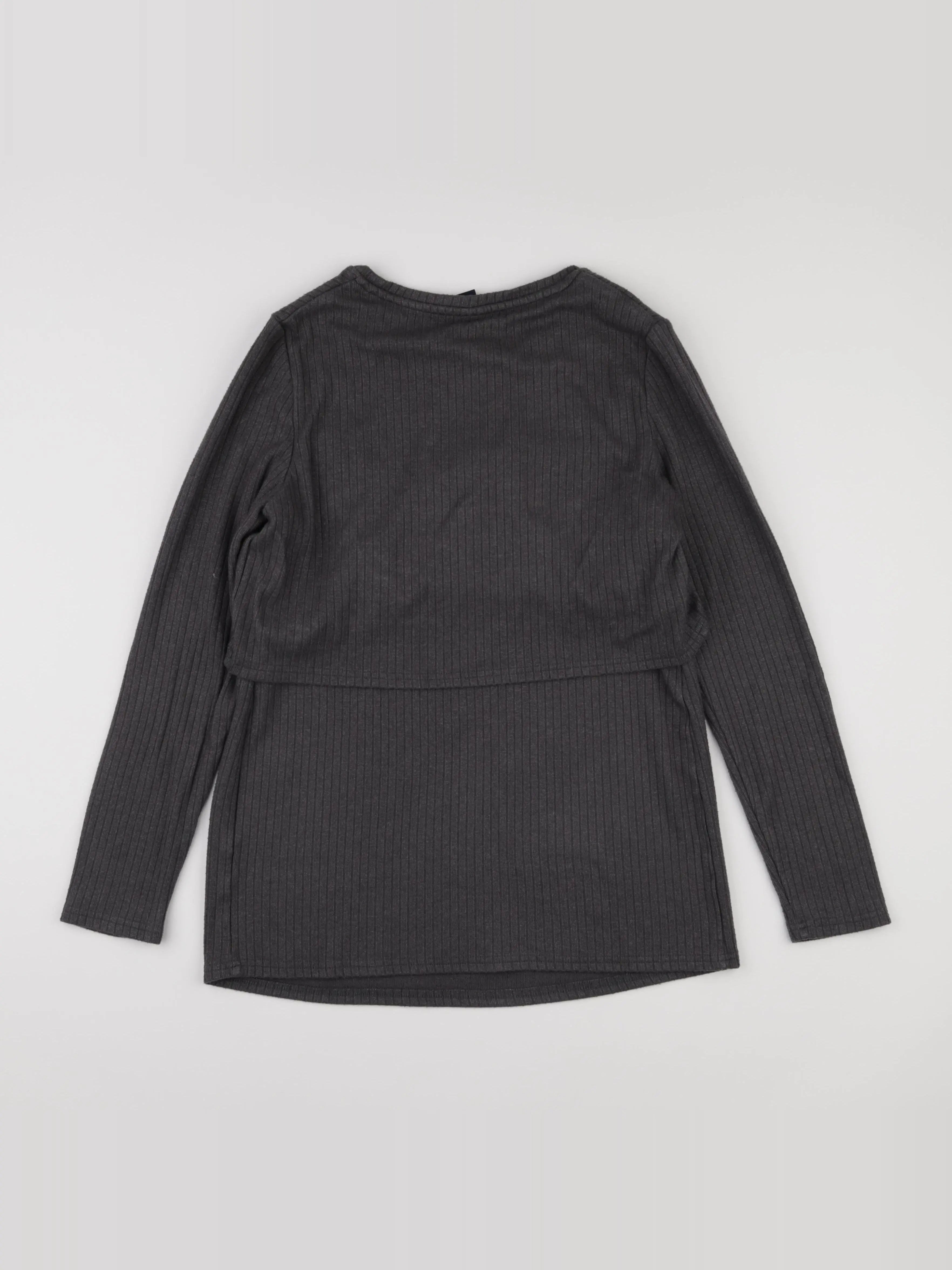 Kiabi - pull grossesse, allaitement gris - l