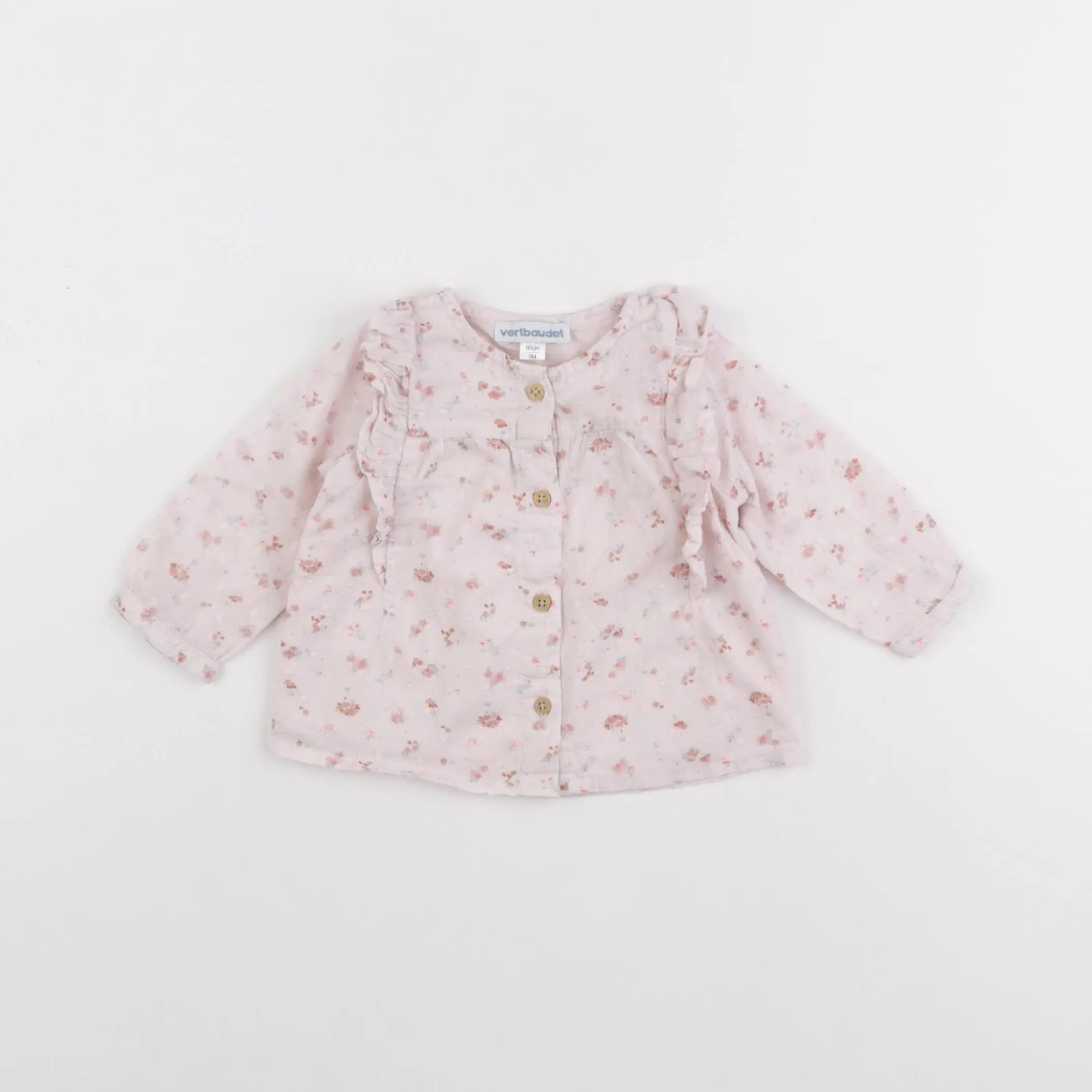 Vertbaudet - blouse rose - 3 mois