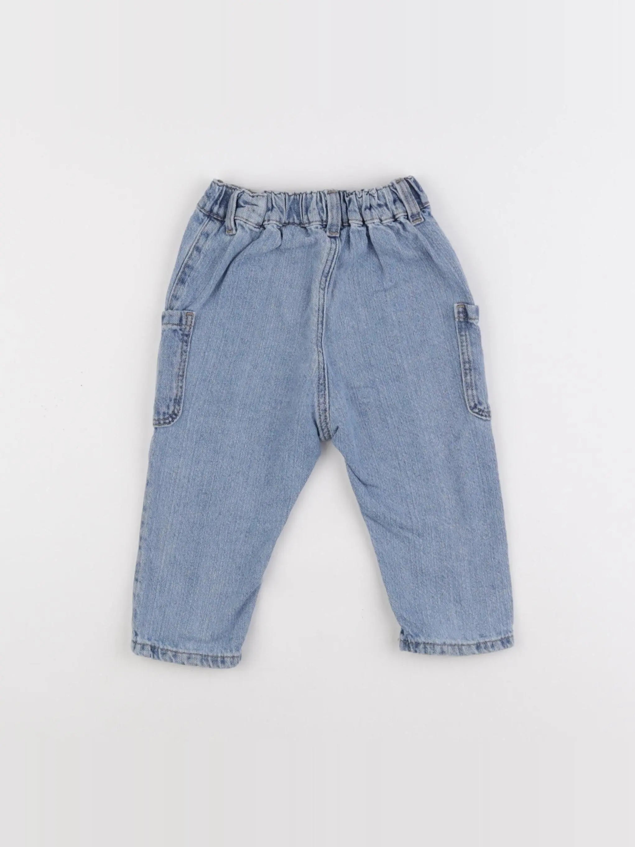 H&M - jean bleu - 9/12 mois