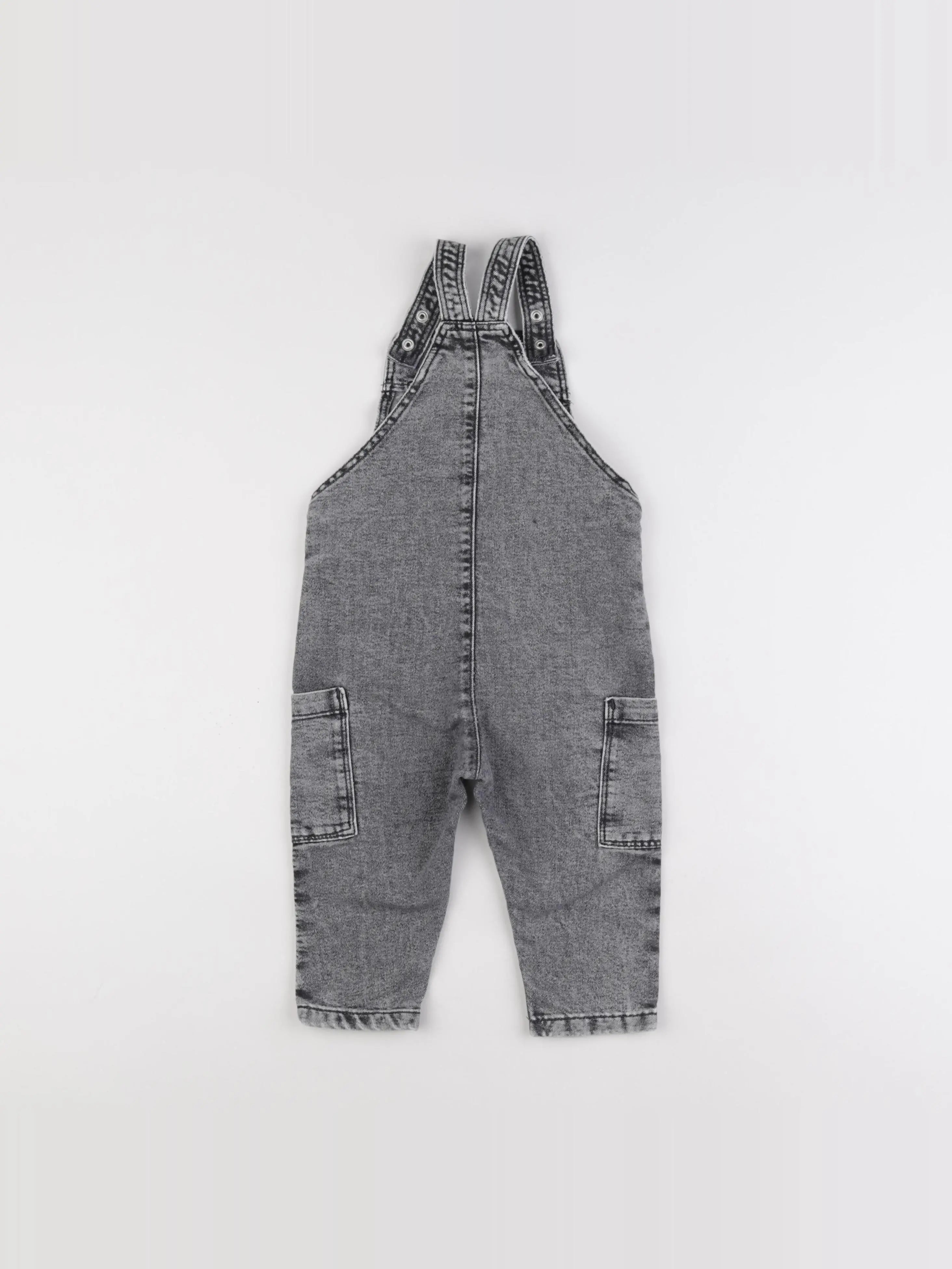 H&M - salopette gris - 12/18 mois
