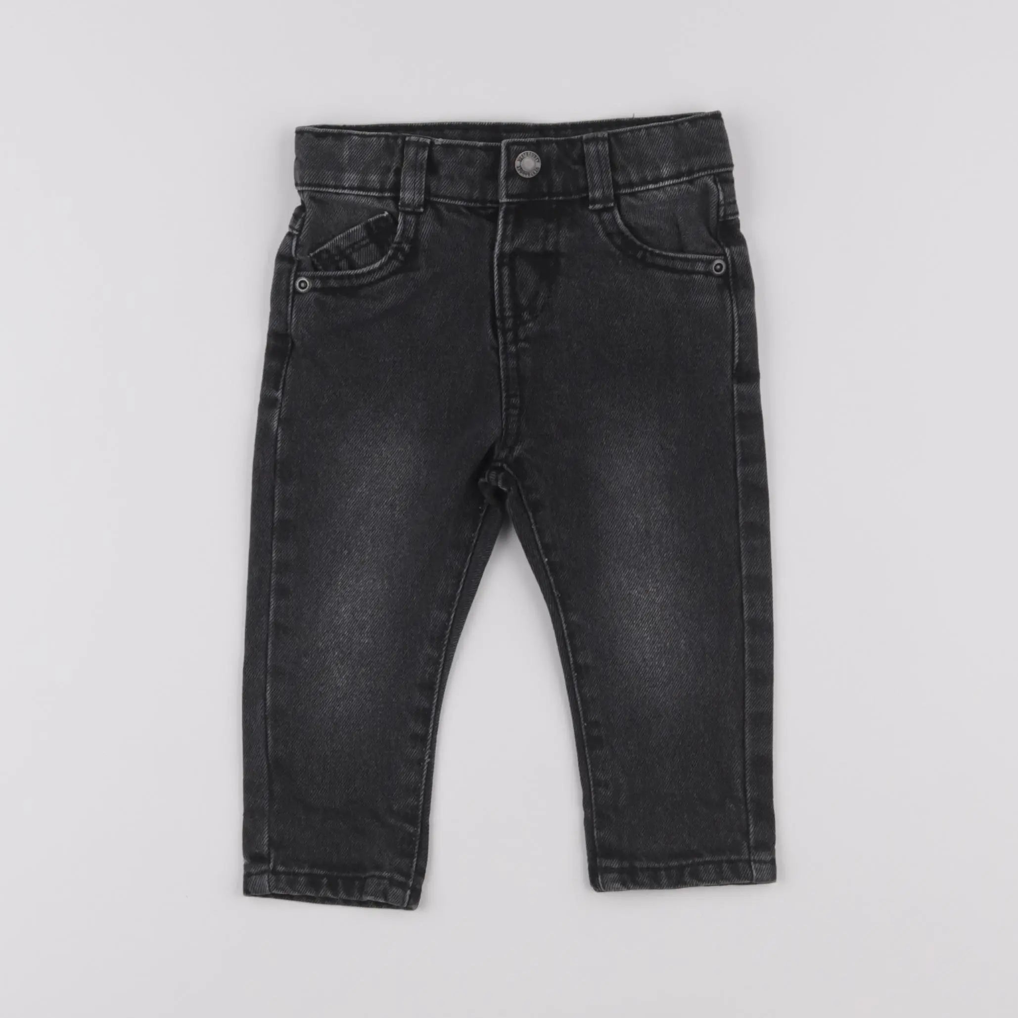 Vertbaudet - jean beige, noir - 9 mois