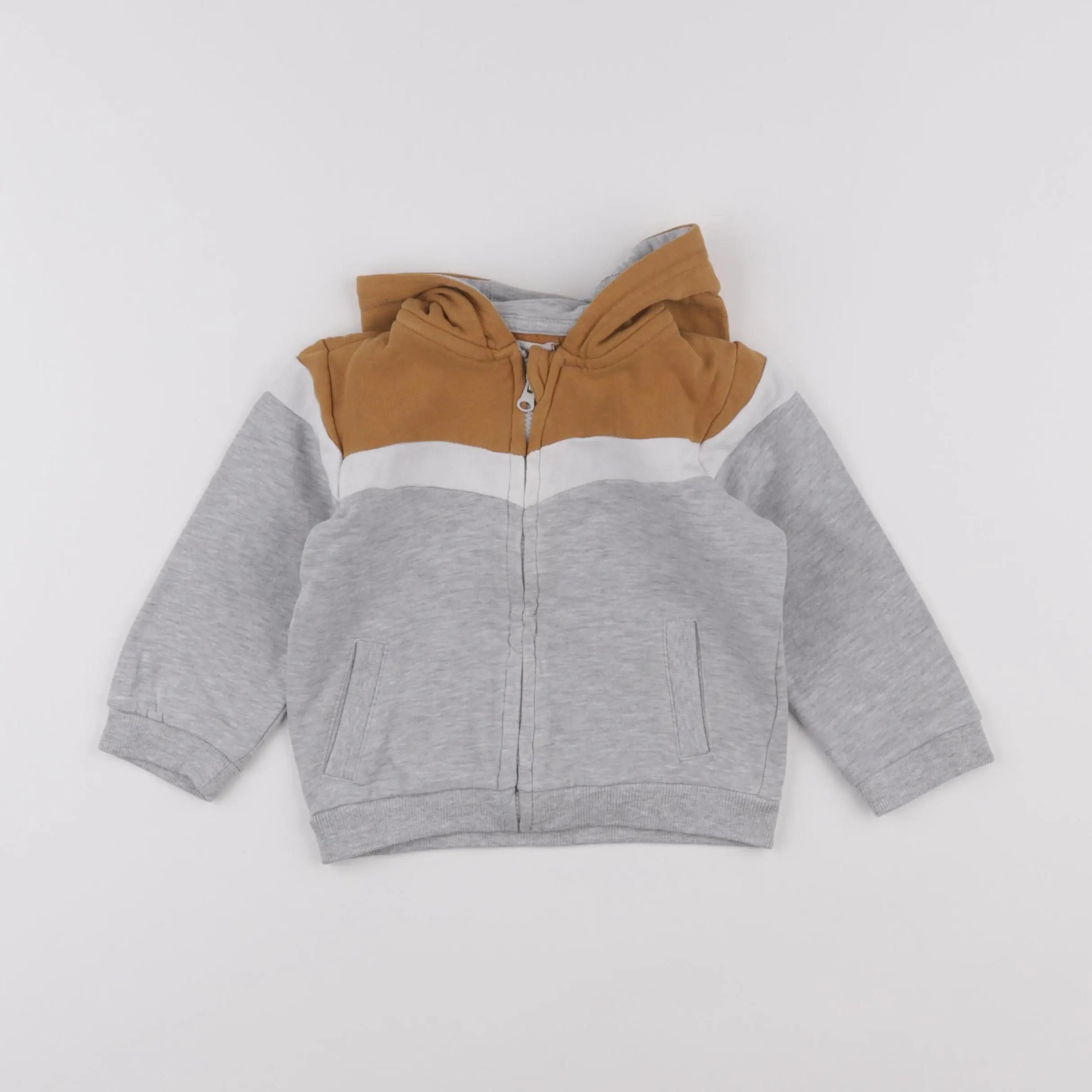 Vertbaudet - sweat gris - 18 mois