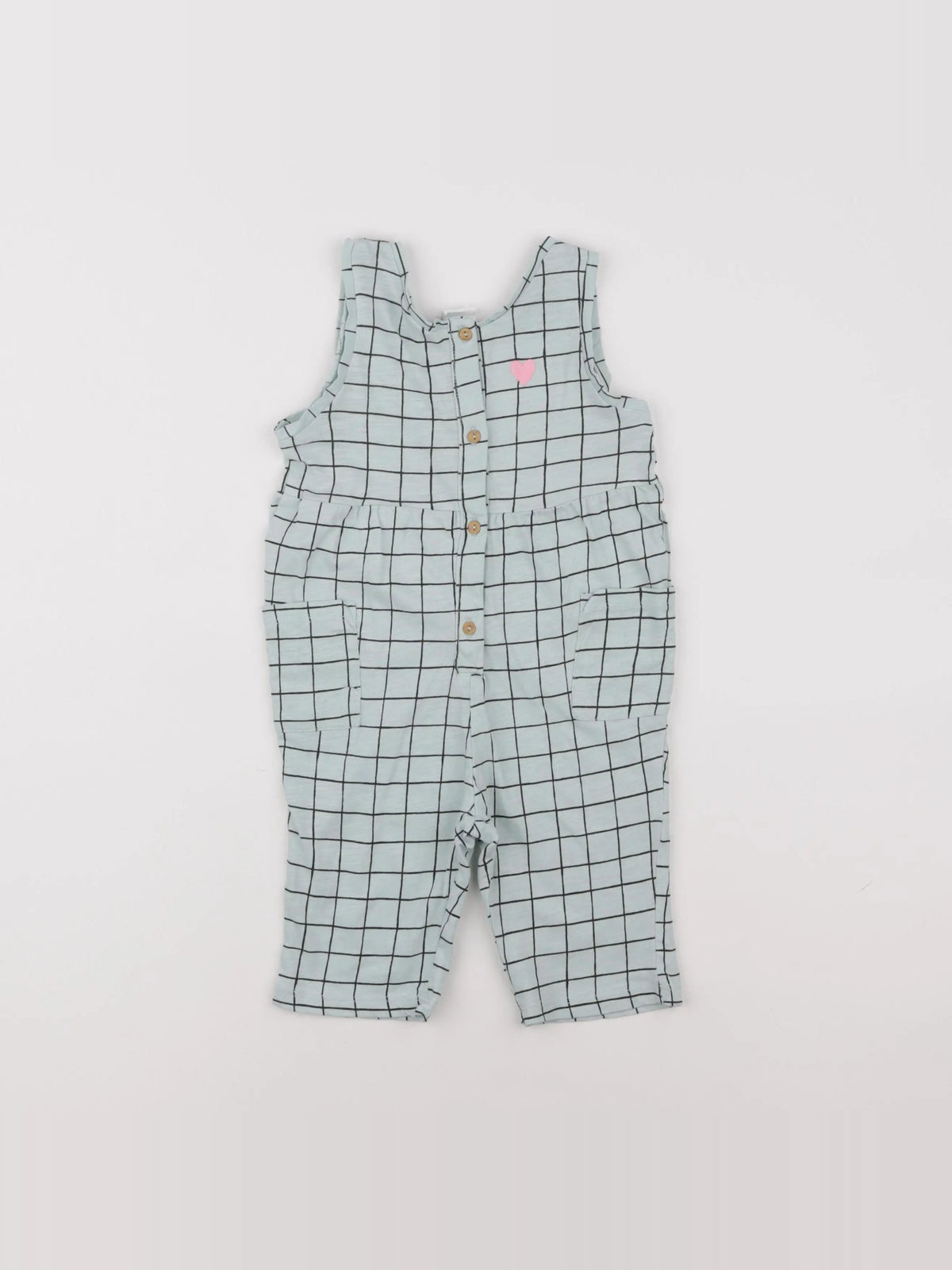 H&M - combinaison vert, noir - 6/9 mois