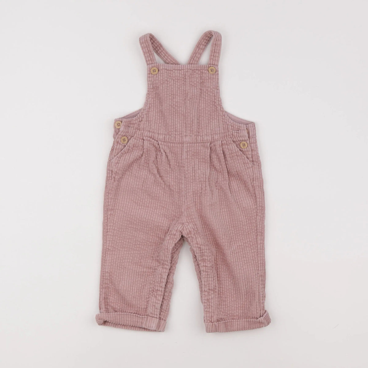 Vertbaudet - salopette rose - 12 mois