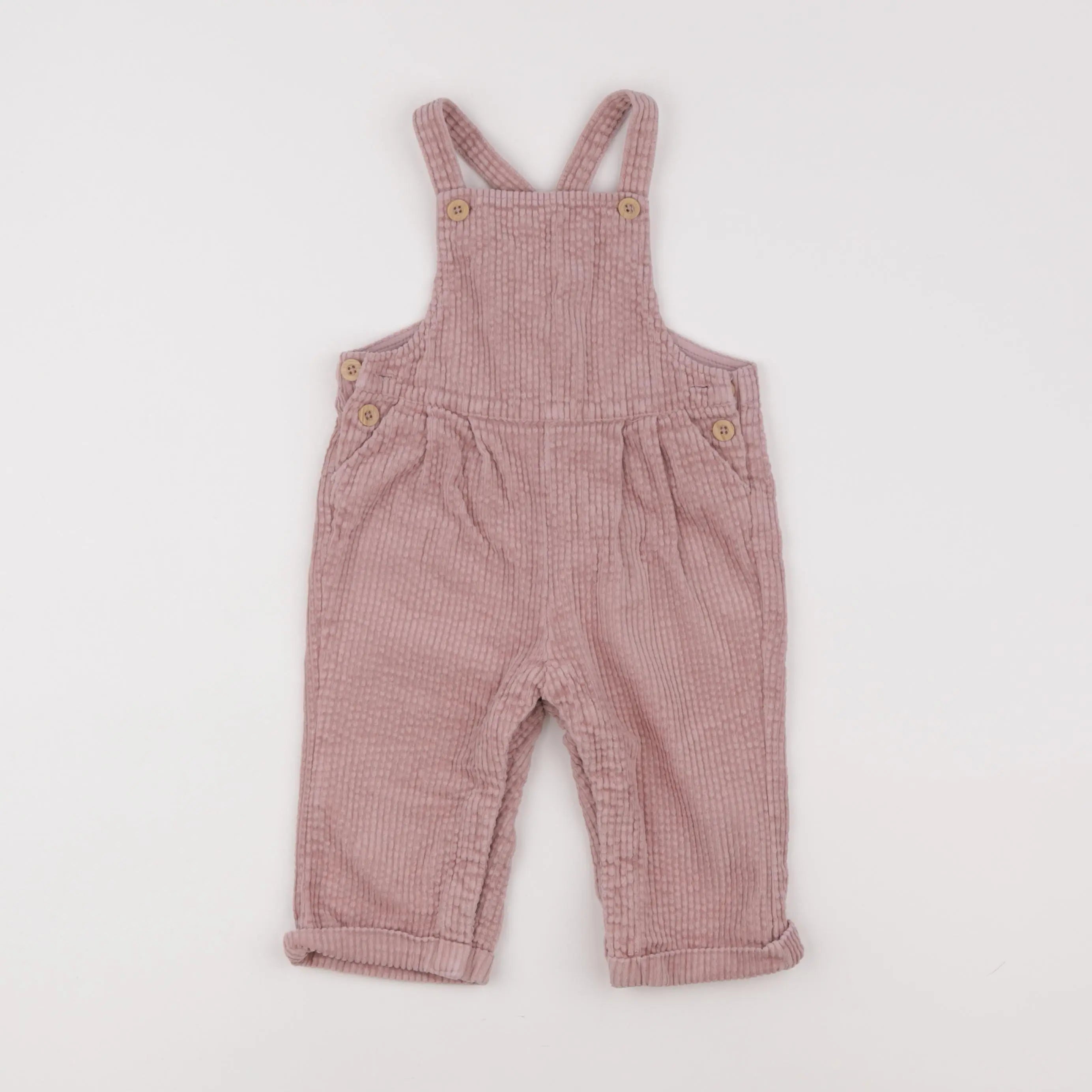 Vertbaudet - salopette rose - 12 mois