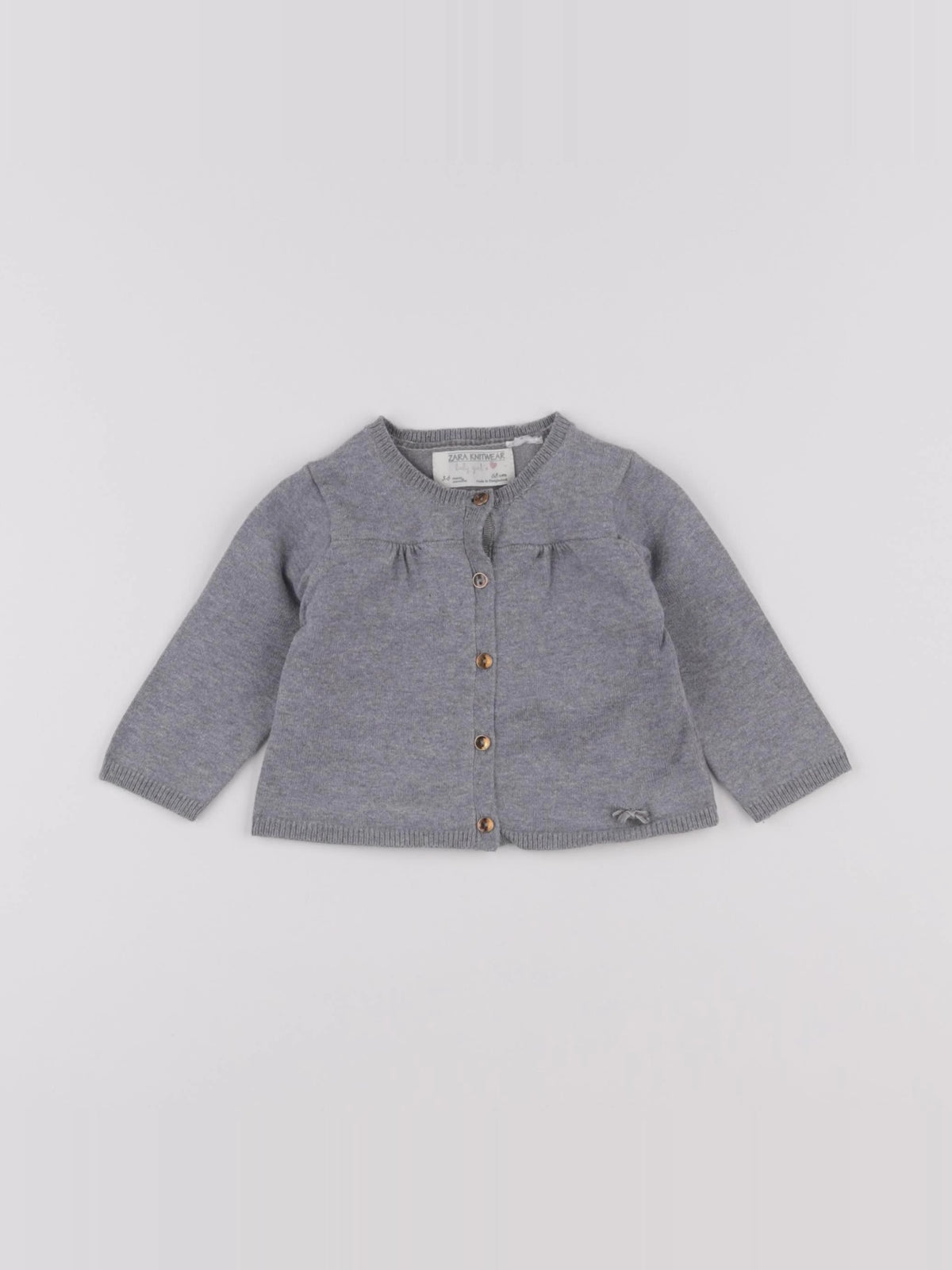 Zara - gilet gris - 3/6 mois