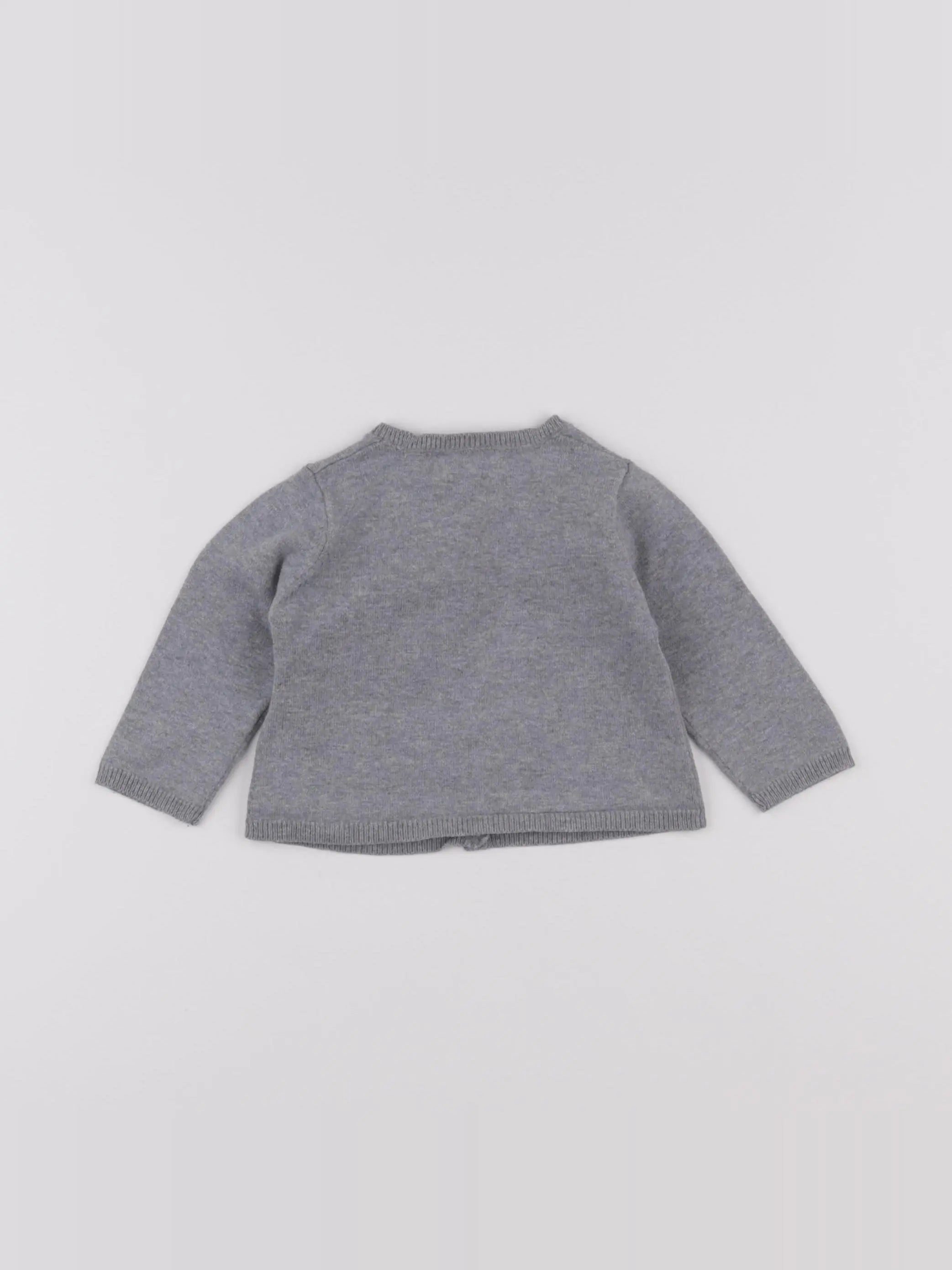 Zara - gilet gris - 3/6 mois