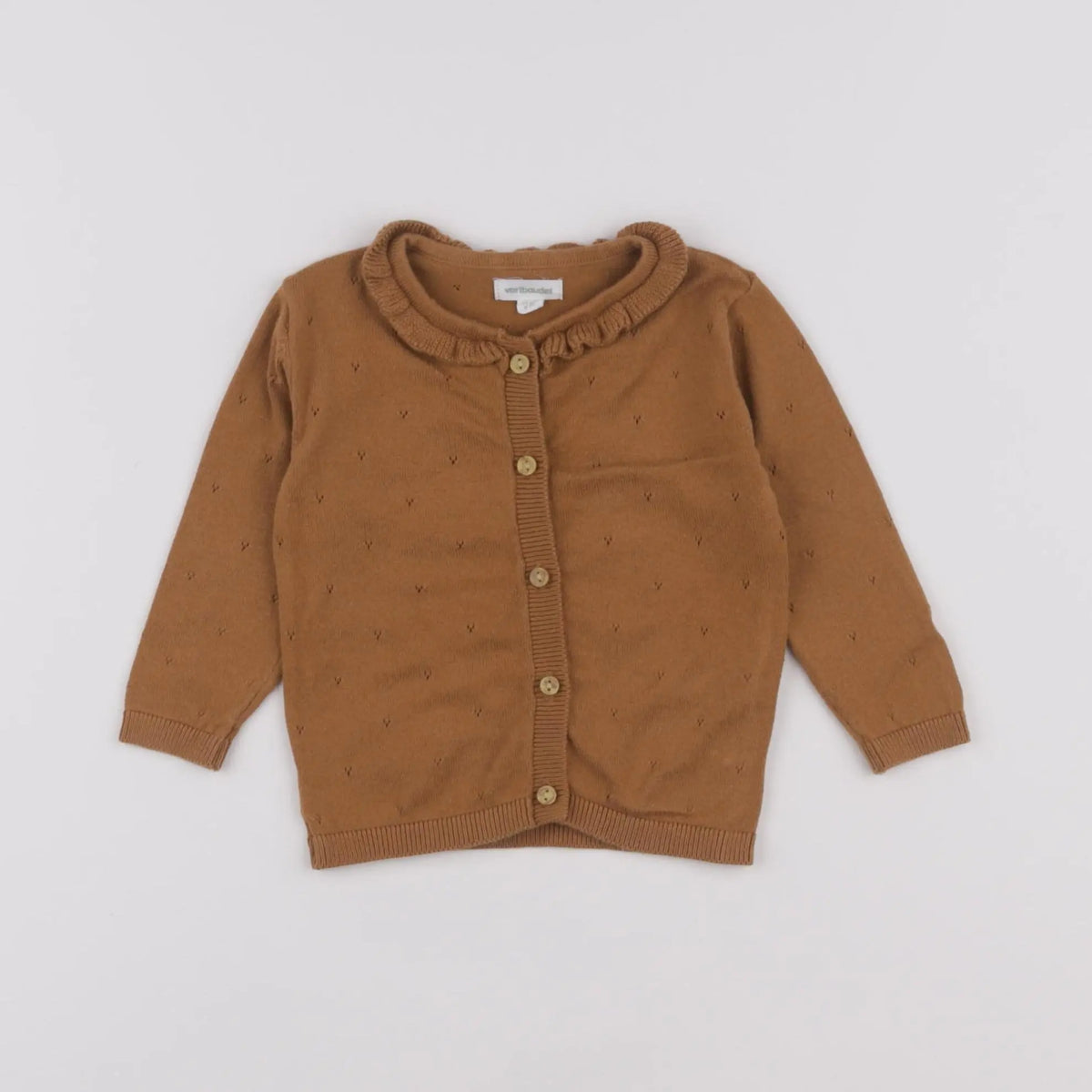 Vertbaudet - gilet marron - 9 mois