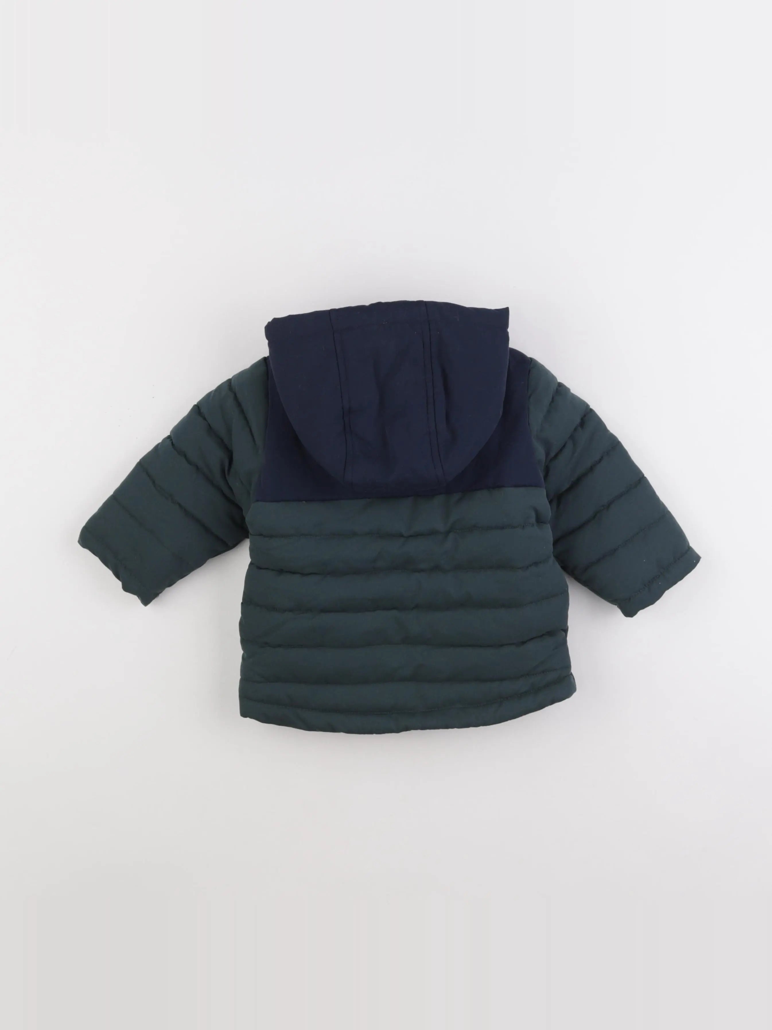 Vertbaudet - doudoune bleu, vert - 12 mois