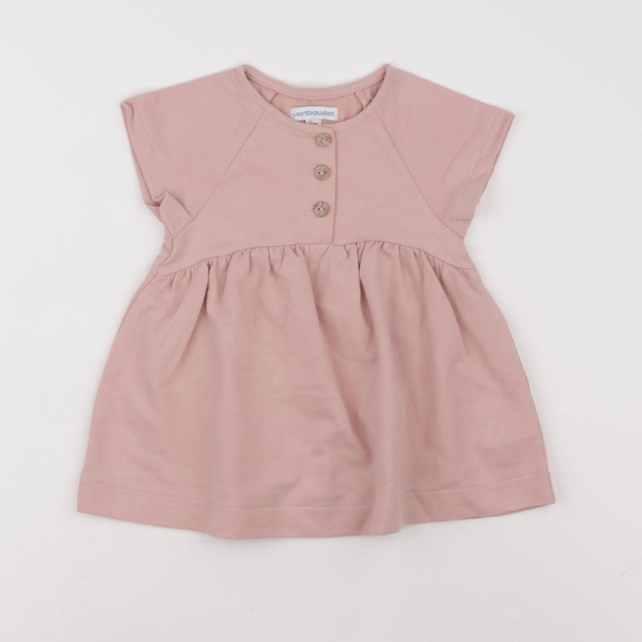 Vertbaudet - robe rose - 9 mois