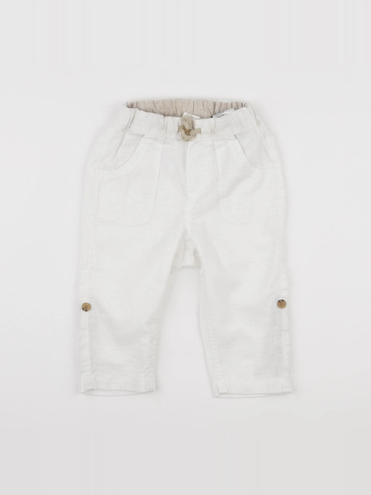 H&M - pantalon blanc - 9/12 mois