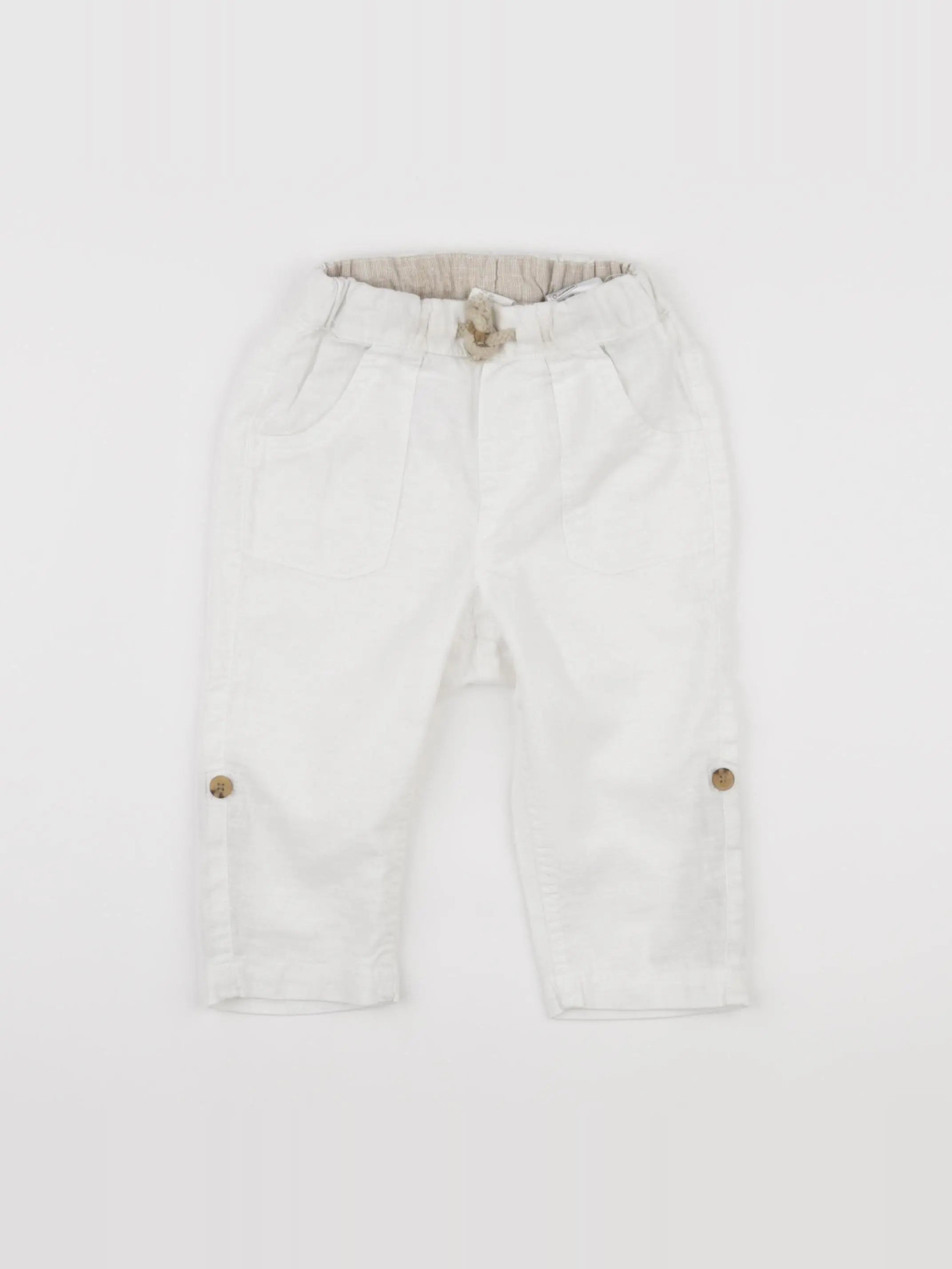 H&M - pantalon blanc - 9/12 mois