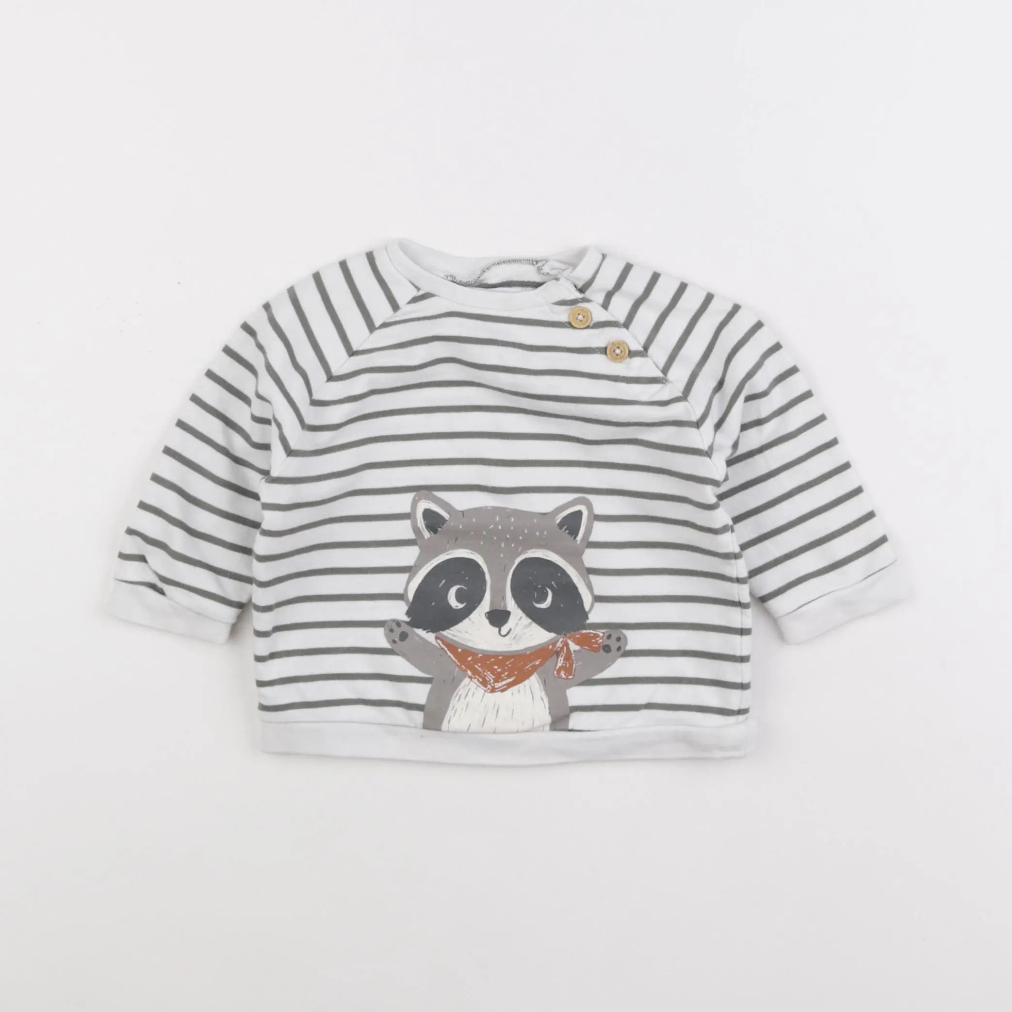 Vertbaudet - sweat vert - 12 mois