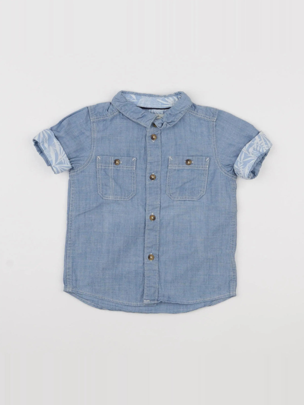 H&M - chemise bleu - 9/12 mois