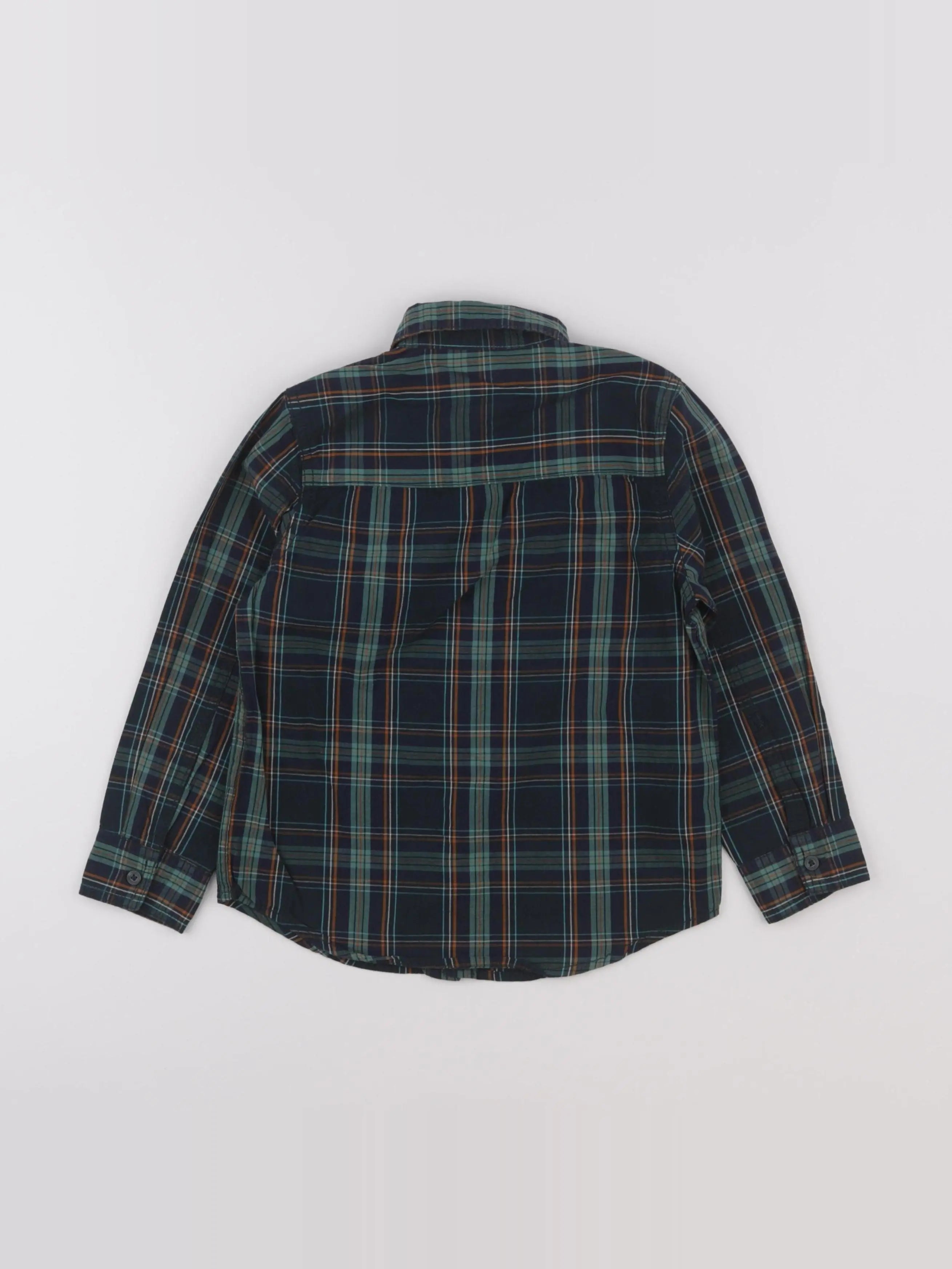 Vertbaudet - chemise vert, bleu - 5 ans