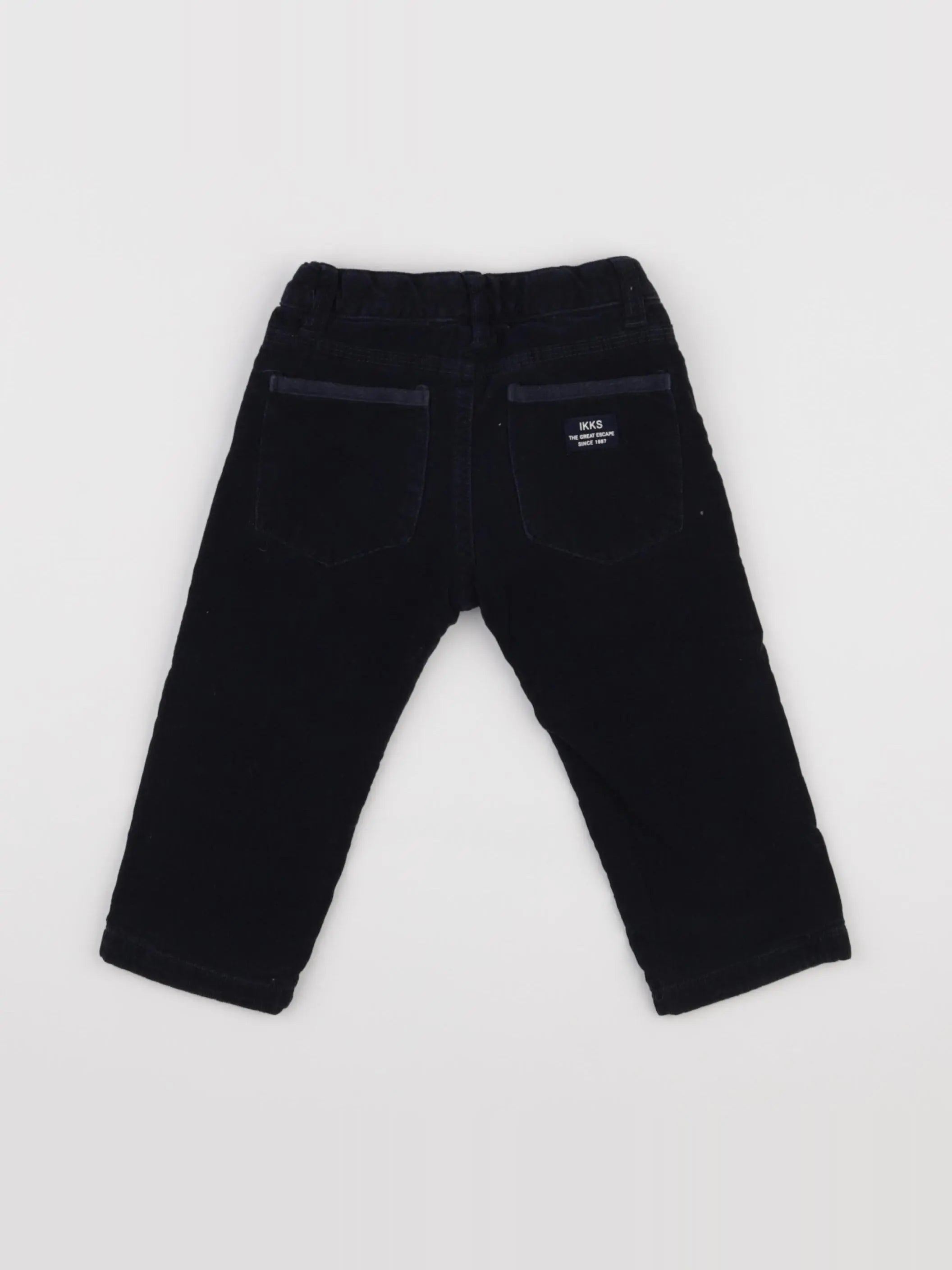 IKKS - pantalon doublé bleu - 12 mois