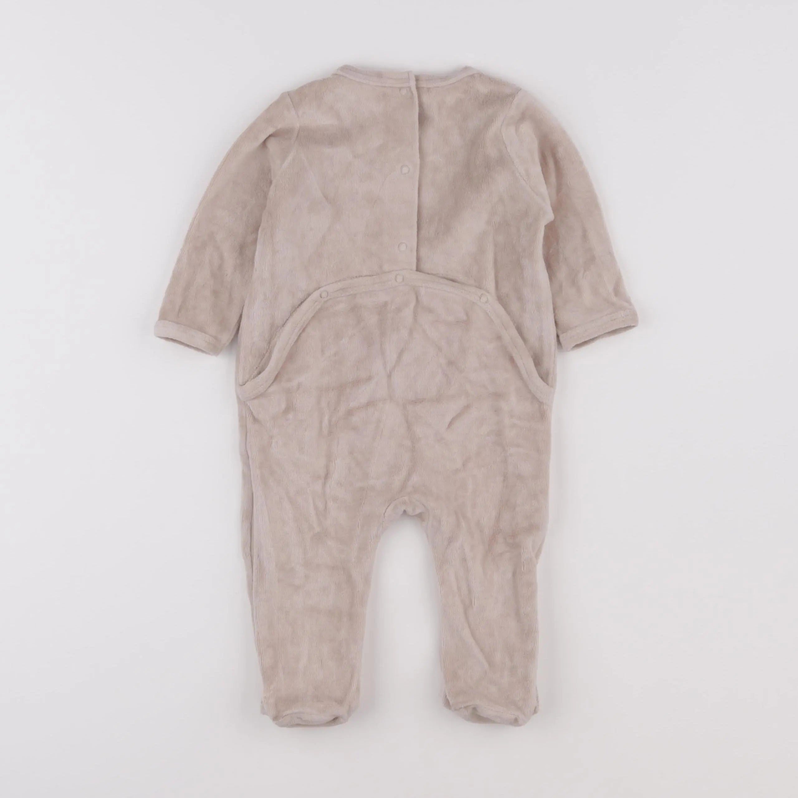 Vertbaudet - pyjama velours marron - 6 mois