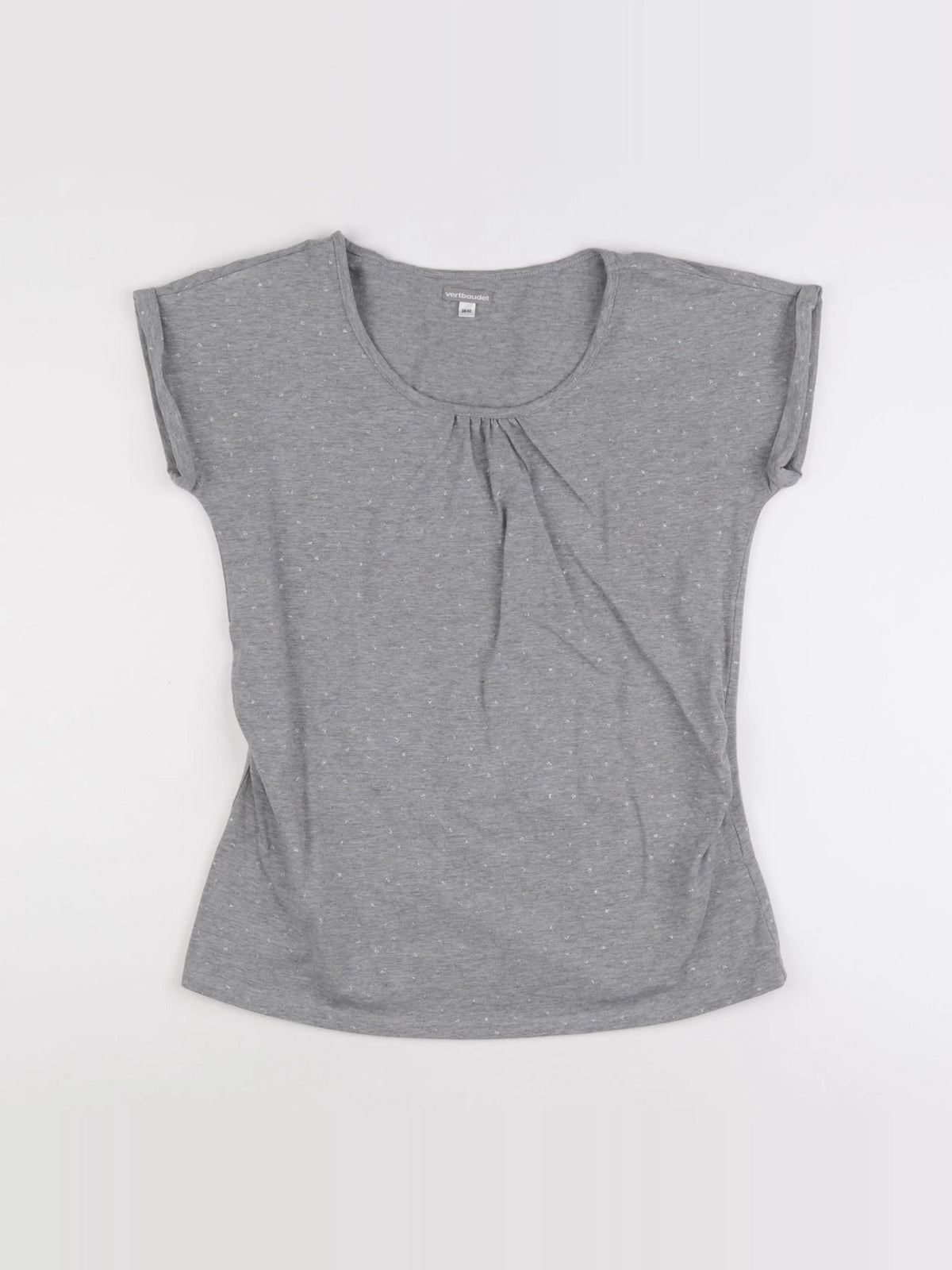 Vertbaudet - tee-shirt grossesse gris, argent - 38 à 40