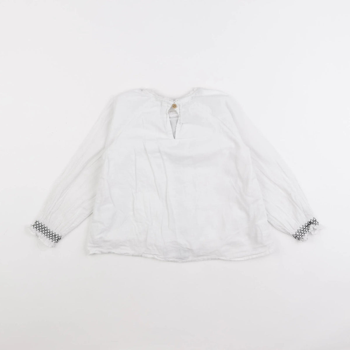Vertbaudet - blouse blanc, noir - 6 ans