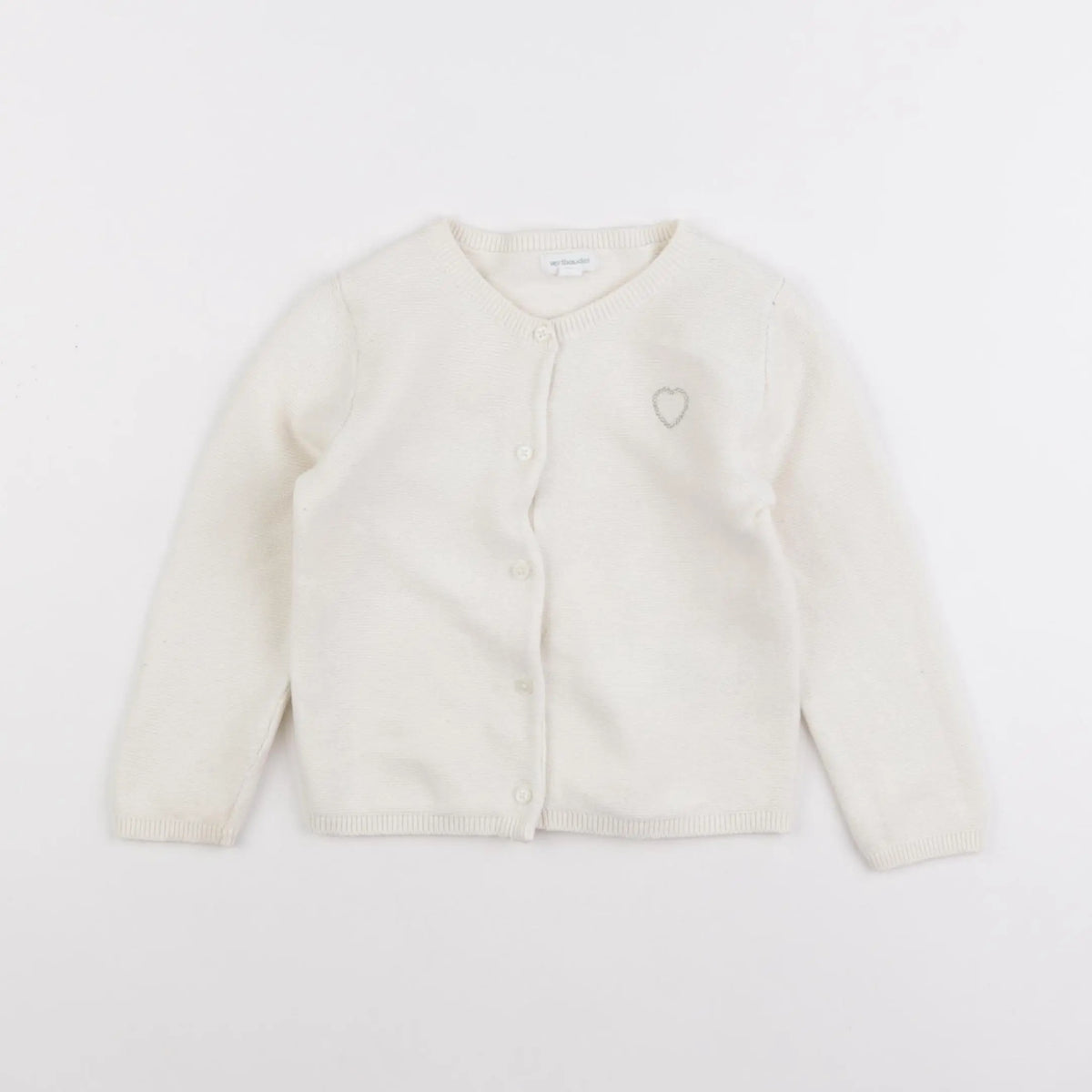 Vertbaudet - gilet blanc - 24 mois