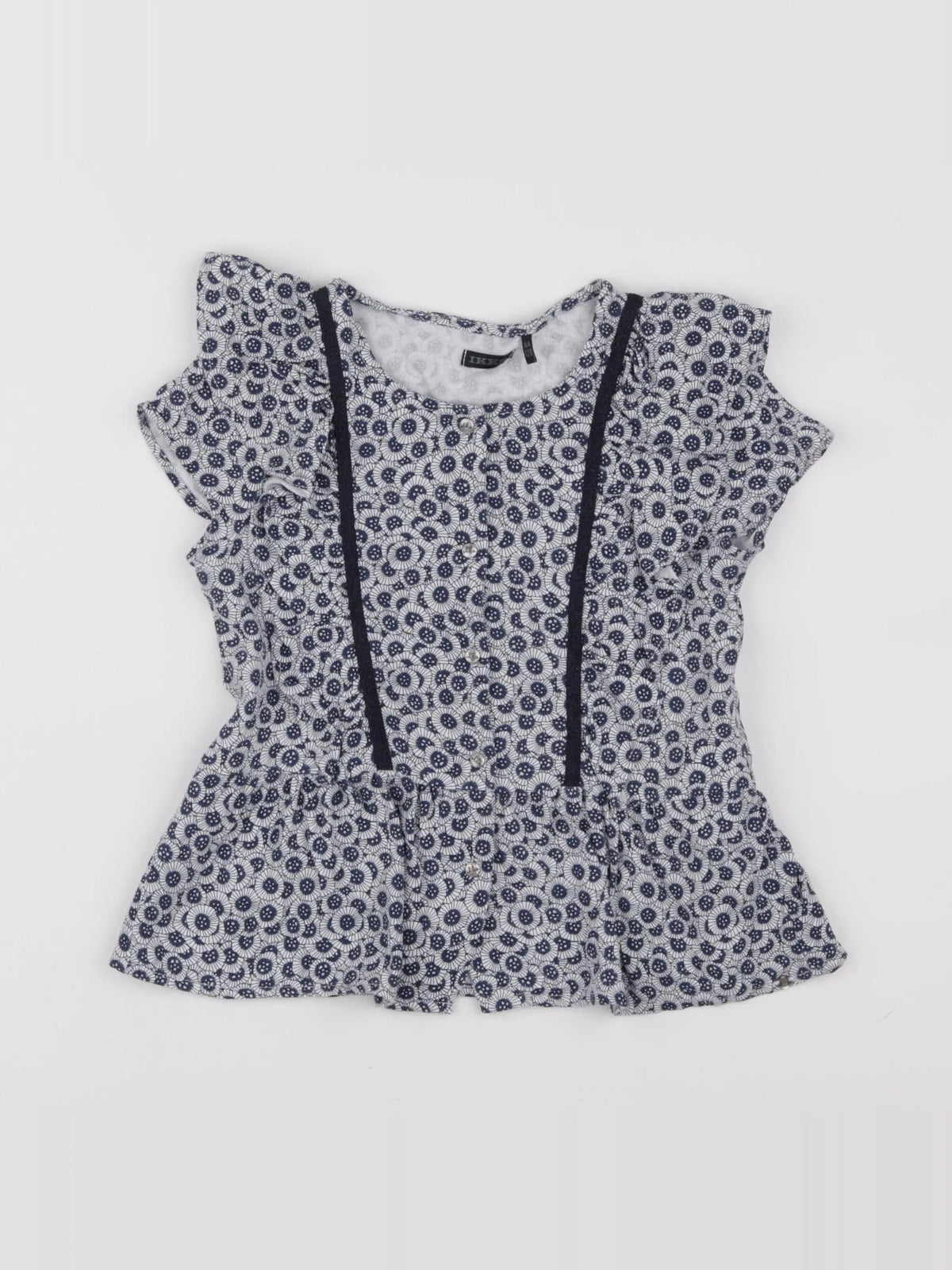 IKKS - blouse bleu, blanc - 8 ans