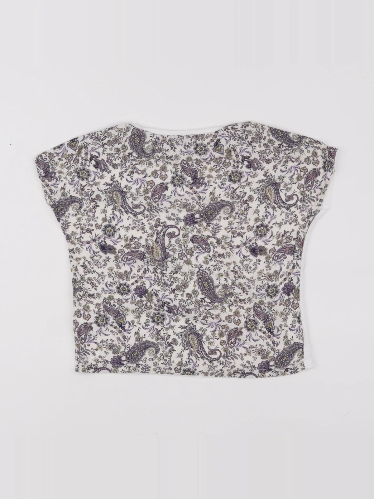 IKKS - tee-shirt blanc, violet - 8 ans