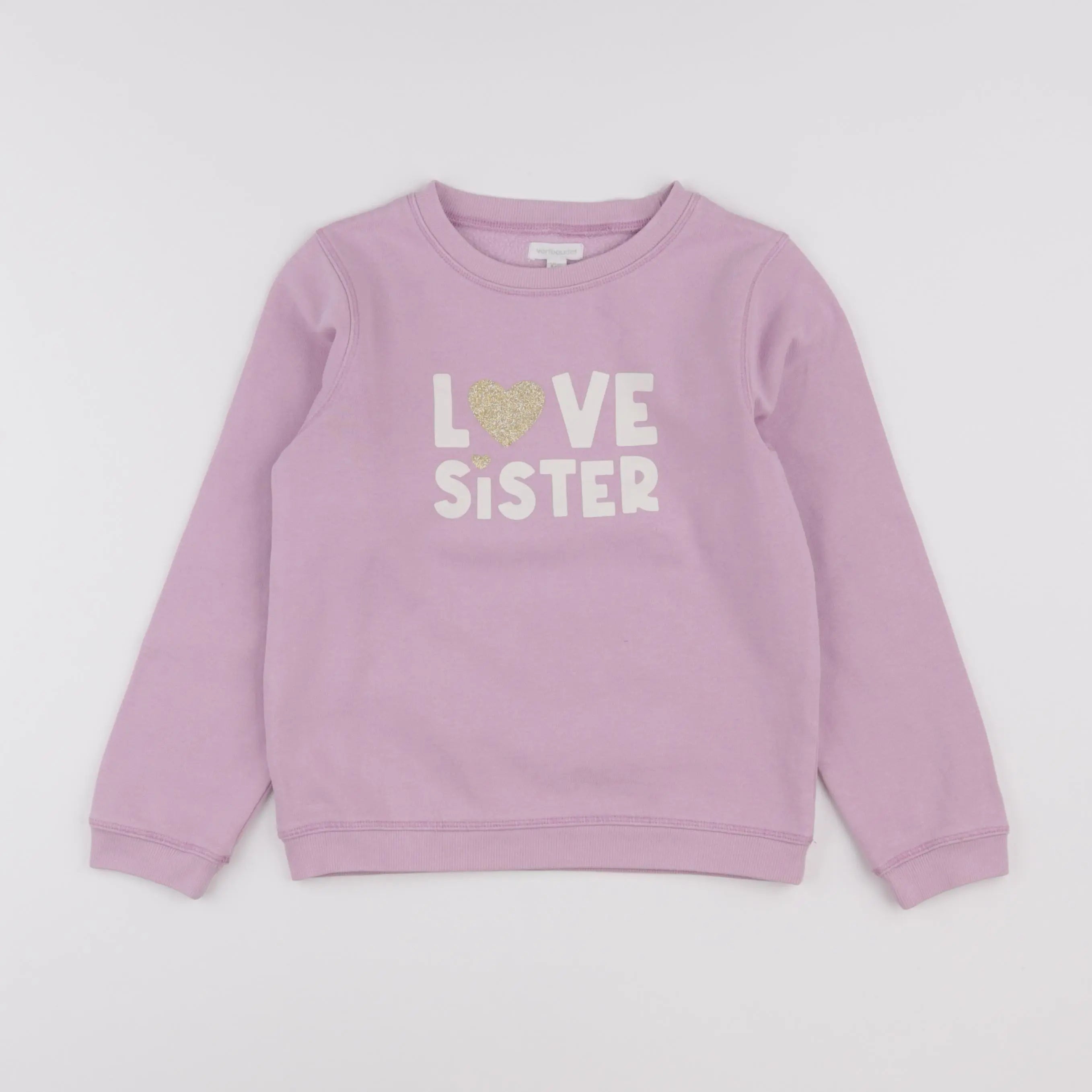 Vertbaudet - sweat violet - 8 ans